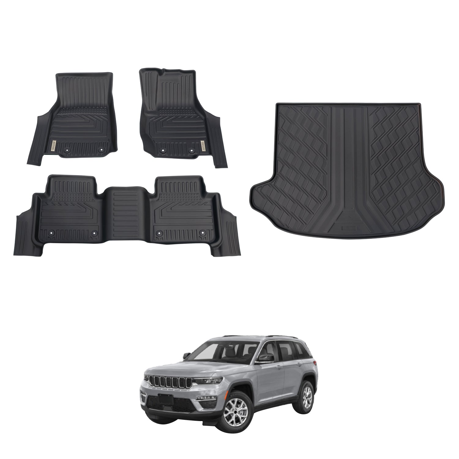 5D Car Floor Mats for Jeep Grand Cherokee WL Series 5 Seats 2022-Onwards
