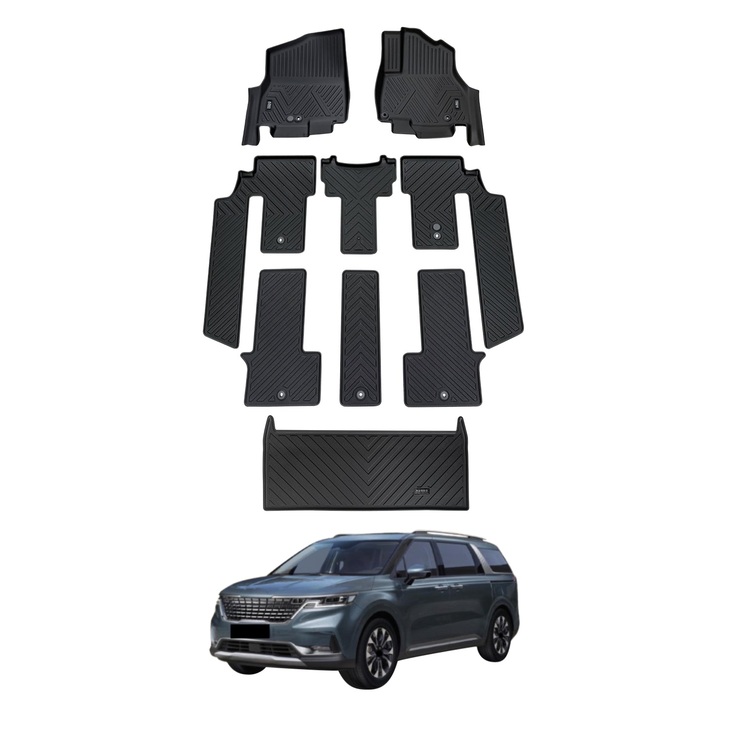5D Car Floor Mats for KIA Carnival KA4 Series 2020-Onwards