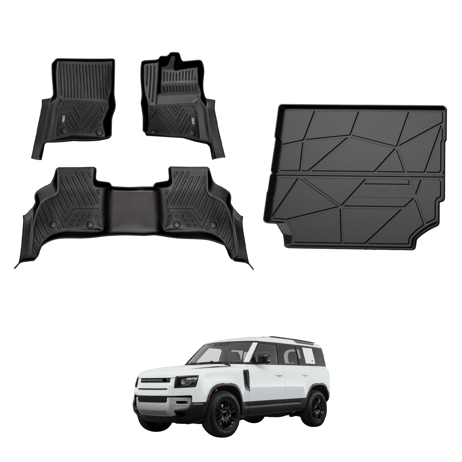 5D Car Floor Mats for Land Rover Defender L663 Series 110 5-Seat 2020-Onwards