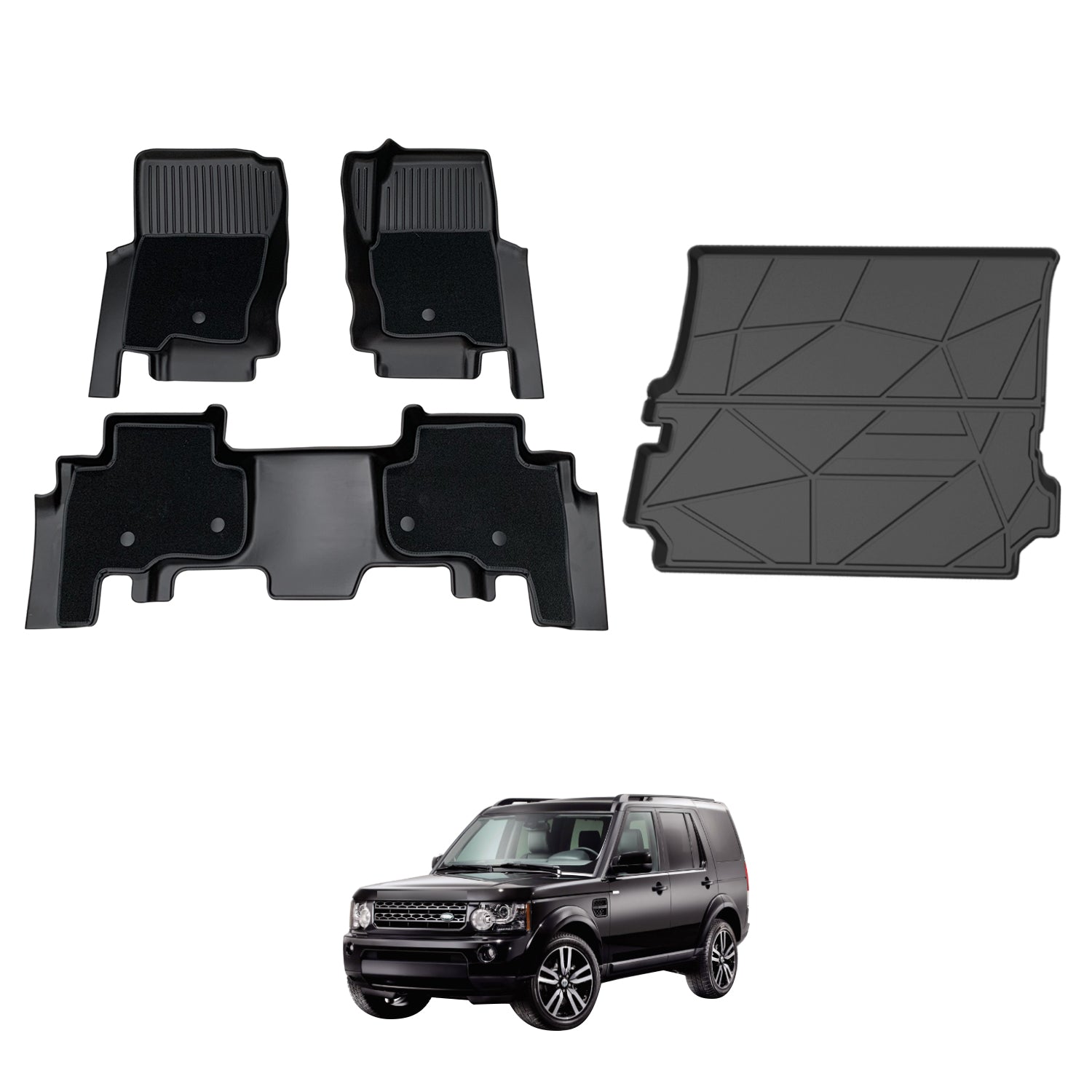 Double-Layer Car Floor Mats for Land Rover Discovery 3 4 2004-2016