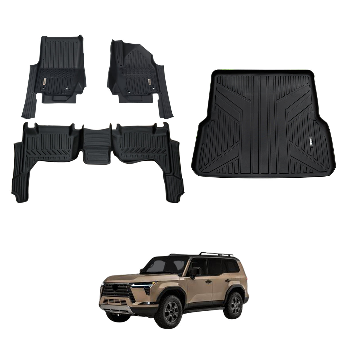 5D Car Floor Mats for Lexus GX550 2024-Onwards