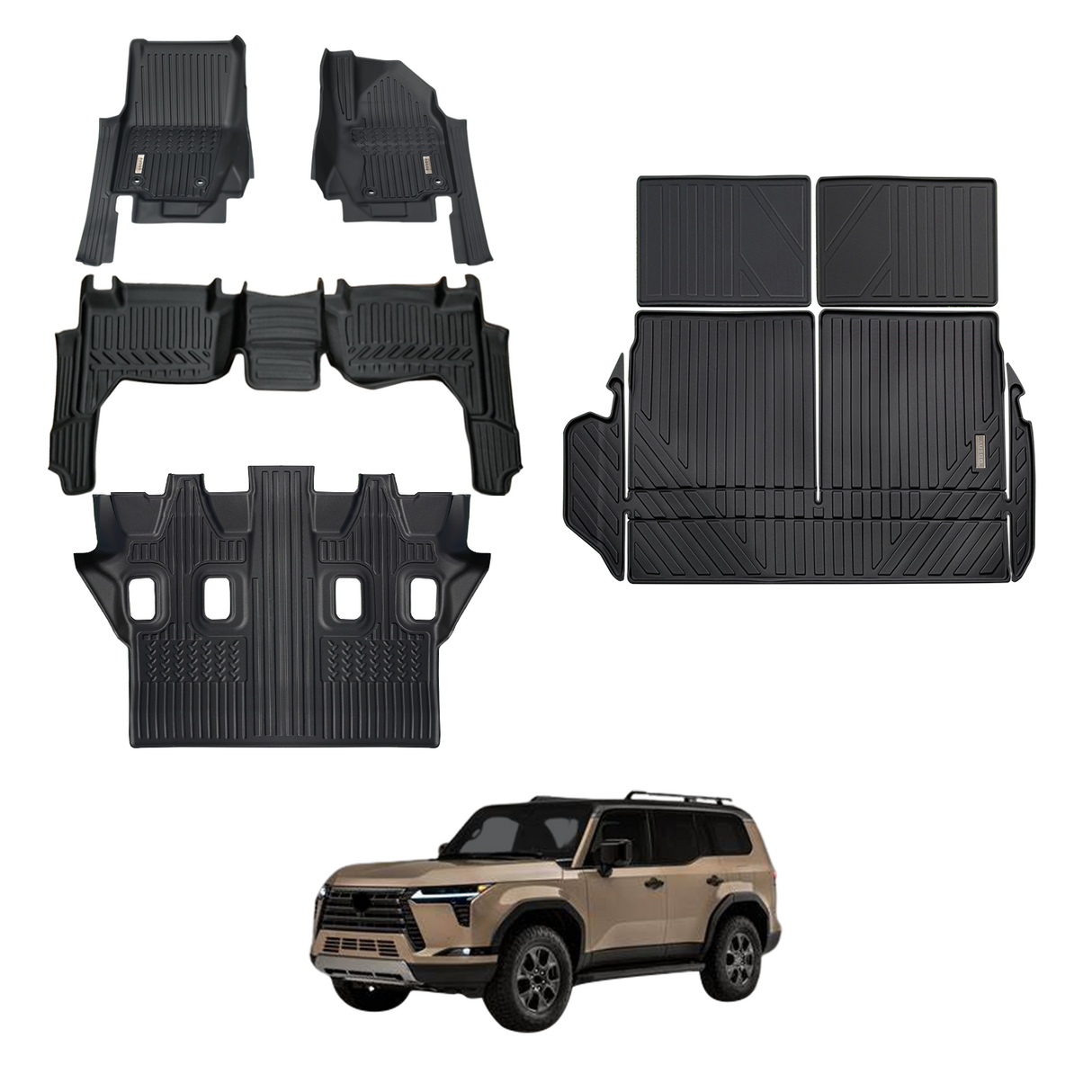 5D Car Floor Mats for Lexus GX550 2024-Onwards