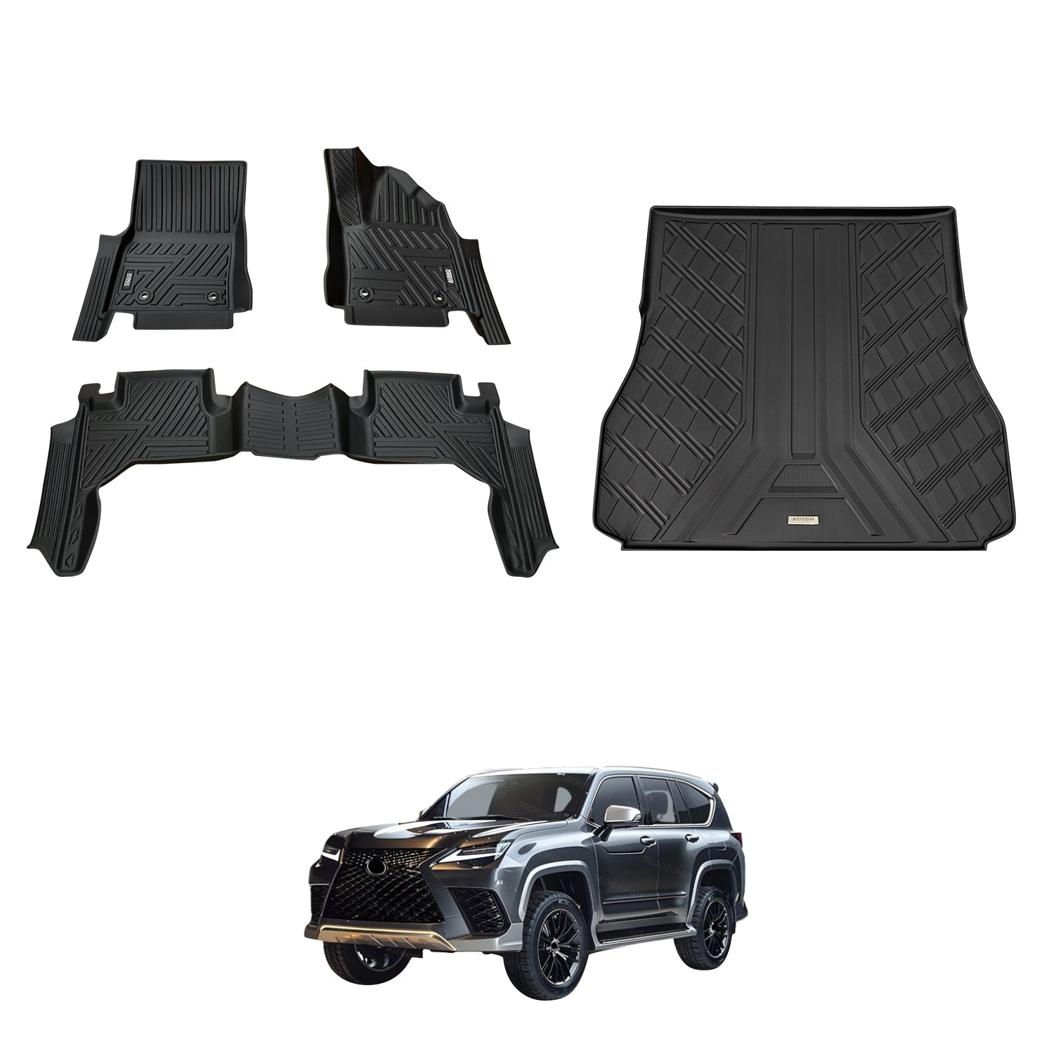 5D Car Floor Mats for LEXUS LX Series LX500d LX600 2021-Onwards