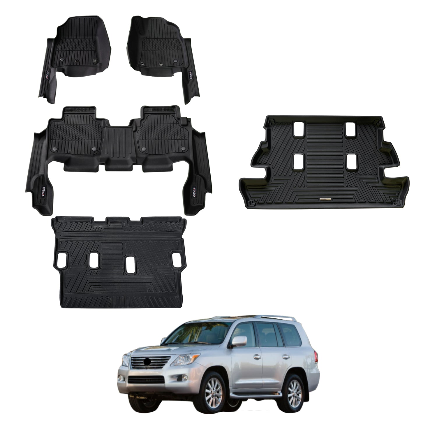 7D Injection Floor Mats for Lexus LX570 LX Series 2008-2012