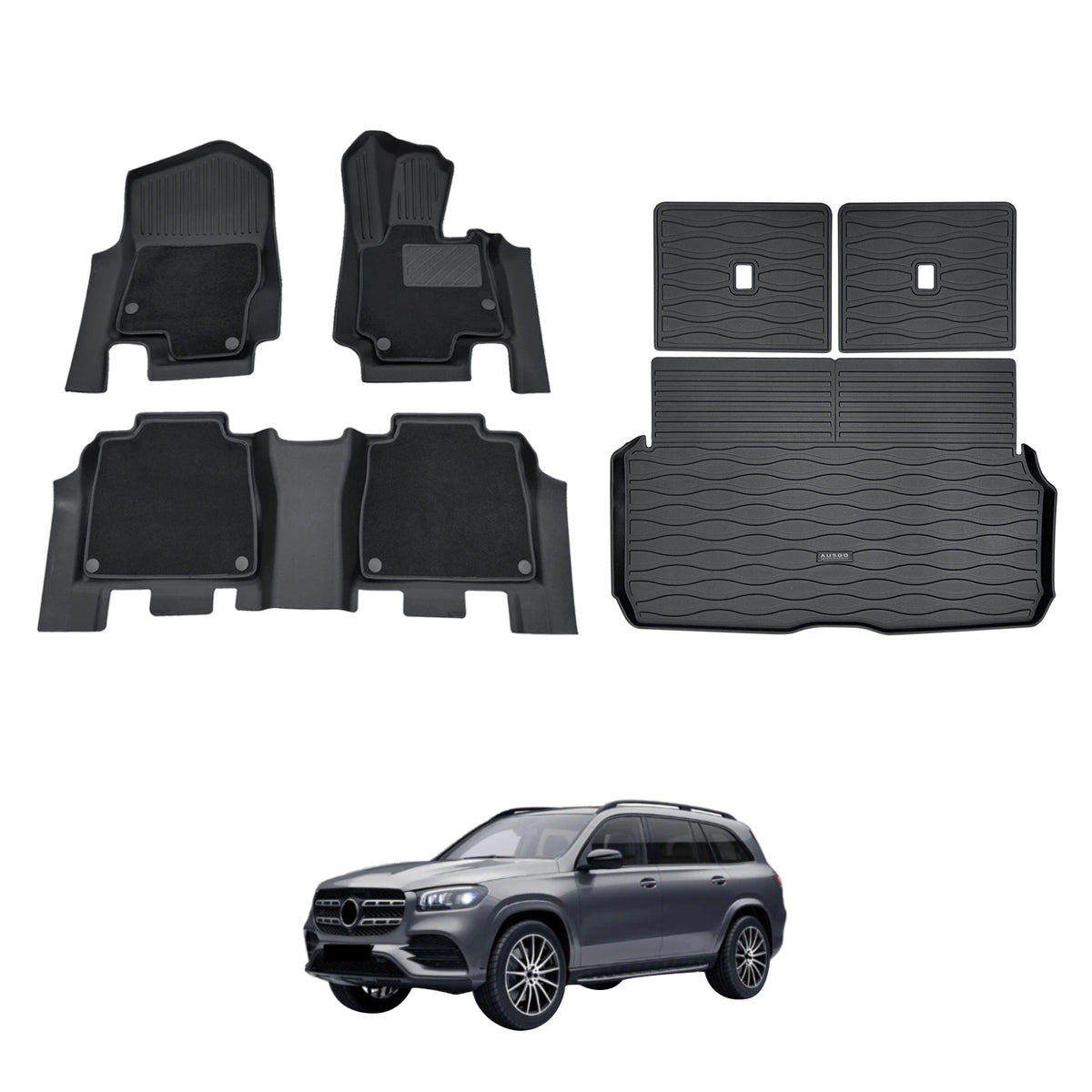Double-Layer Car Floor Mats for Mercedes-Benz GLS-Class GLS Class X167 2019-Onwards