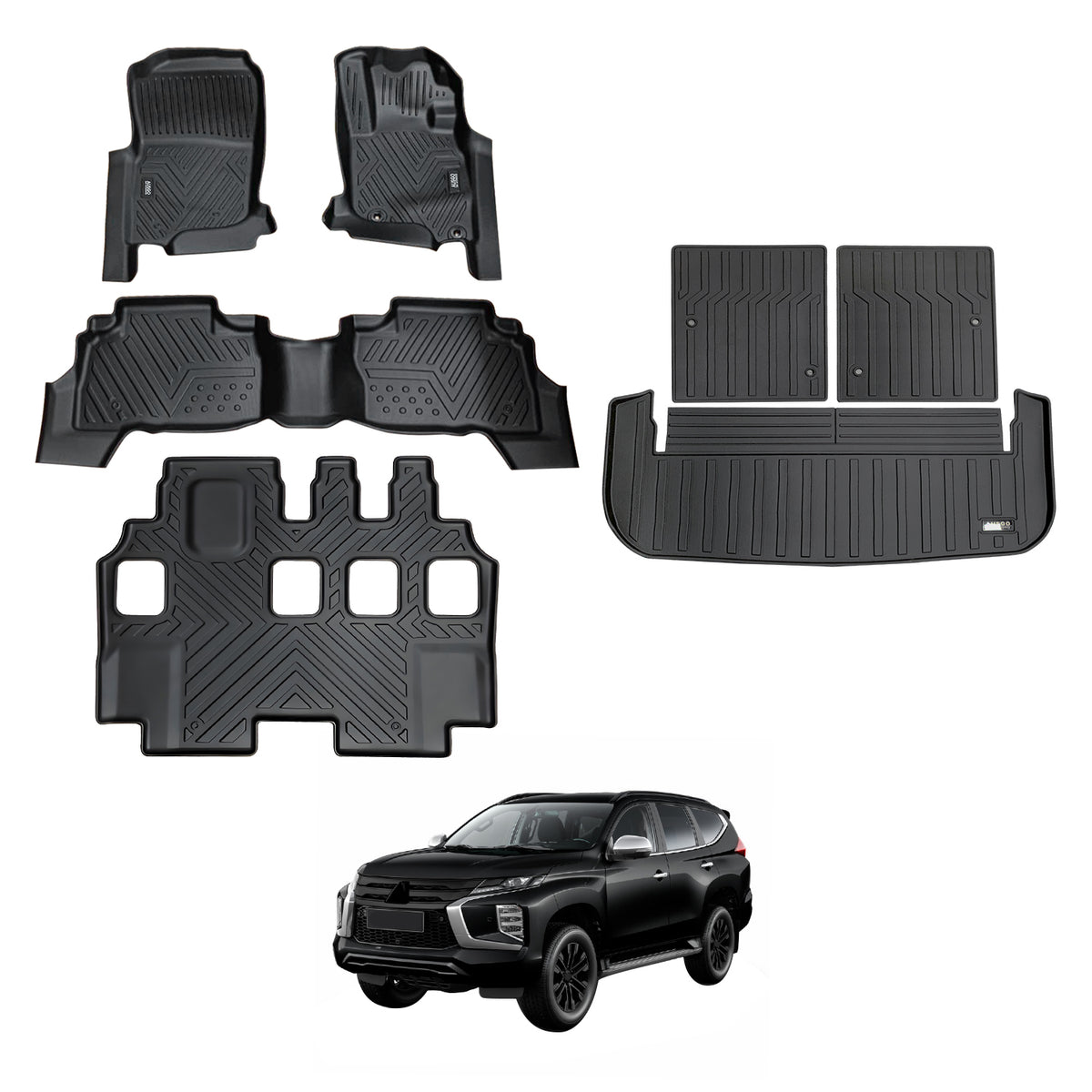 5D Car Floor Mats for Mitsubishi Pajero Sport 2015-Onwards