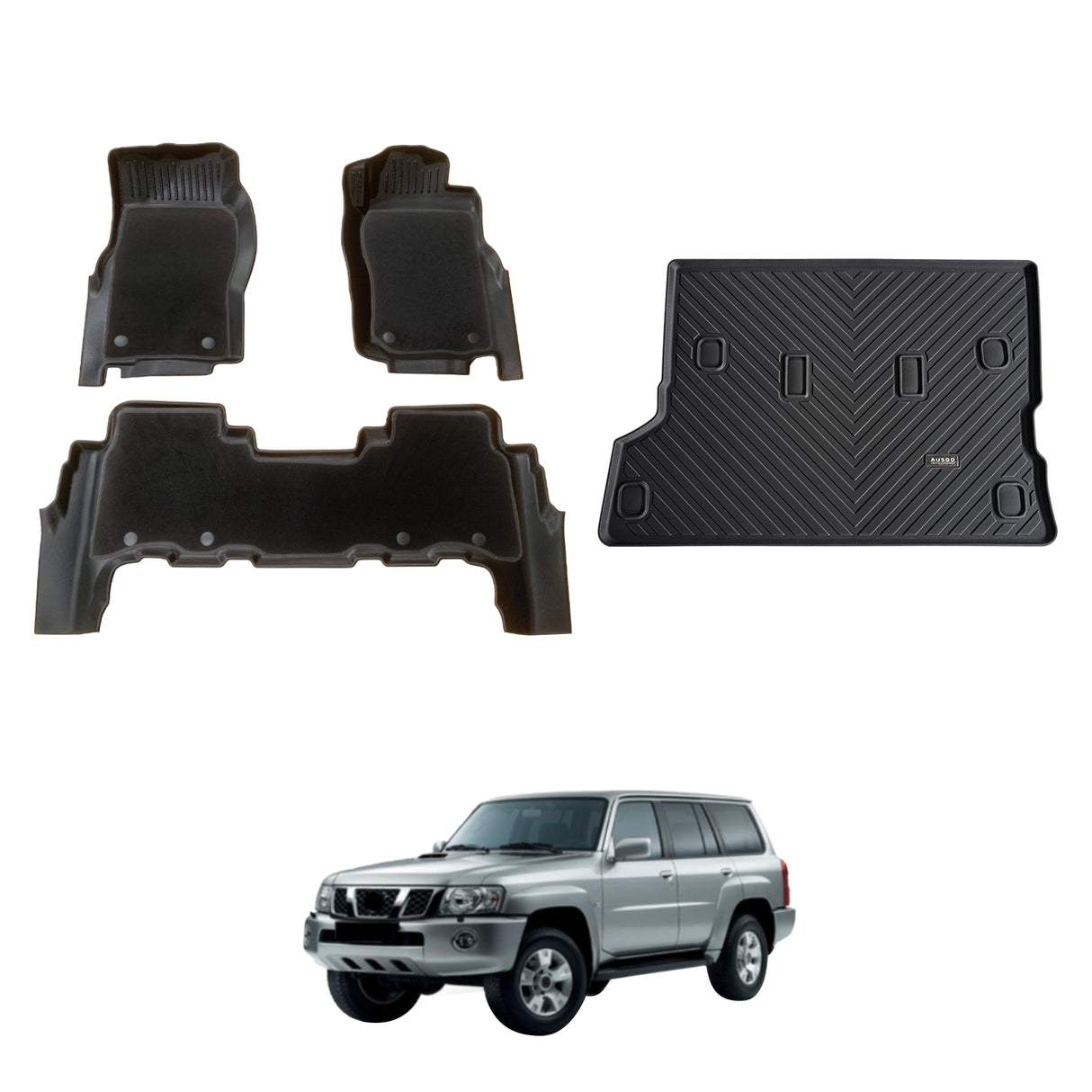 Double-Layer Car Floor Mats for Nissan Patrol GU Y61 1997-2015