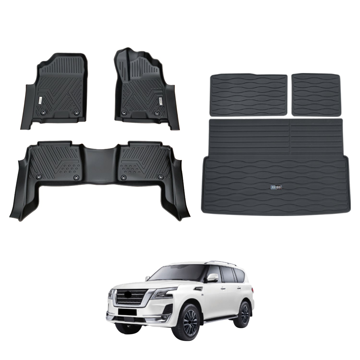 5D Car Floor Mats for Nissan Patrol Y62 2012-Onwards