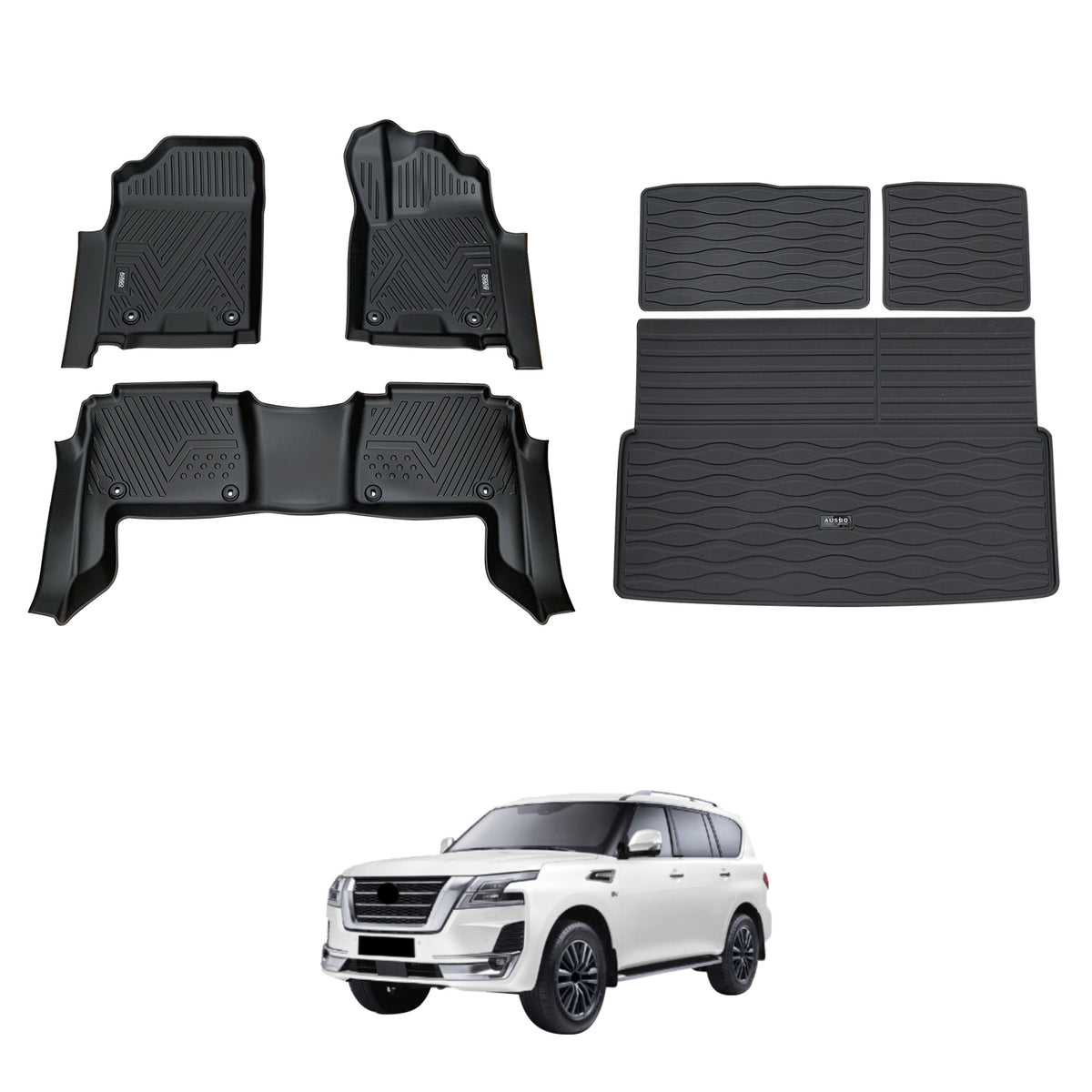 5D Car Floor Mats for Nissan Patrol Y62 2012-Onwards