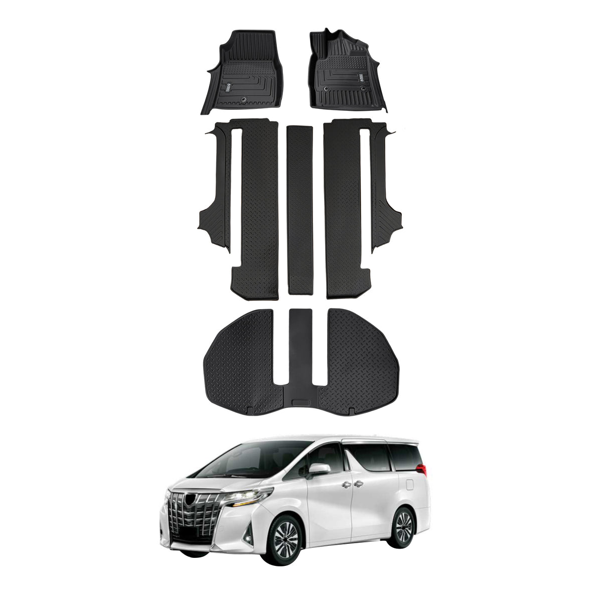 5D Car Floor Mats for Toyota Alphard AH30 2015-2023