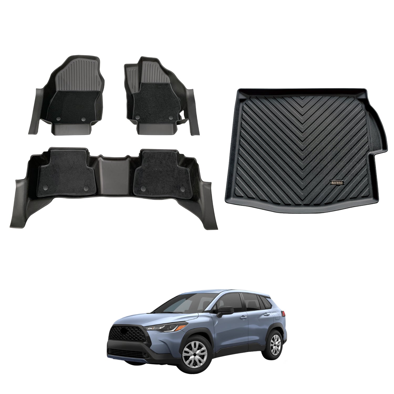 Double-Layer Car Floor Mats for Toyota Corolla Cross 2022-Onwards