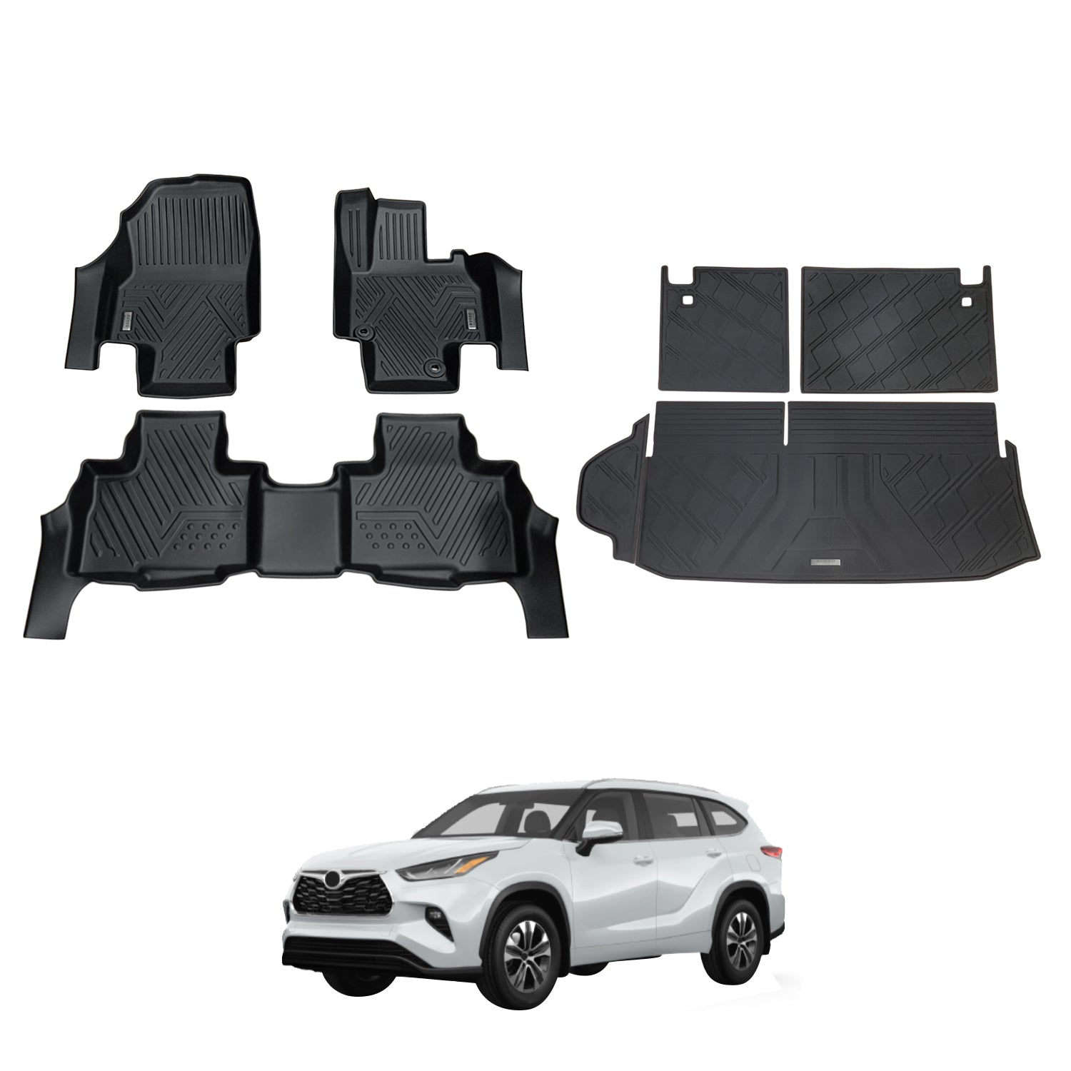 5D Car Floor Mats for Toyota Kluger 2021-Onwards
