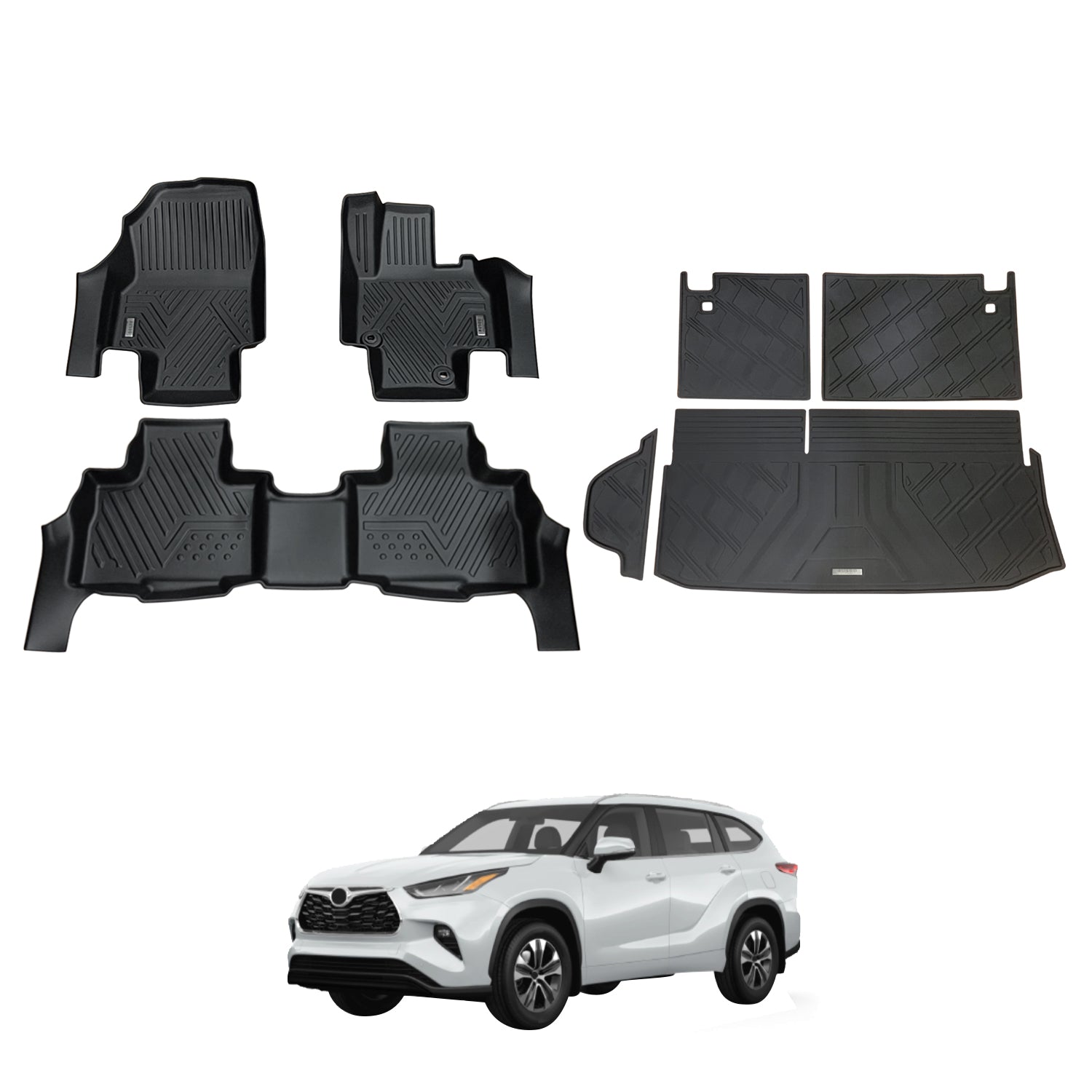 5D Car Floor Mats for Toyota Kluger 2021-Onwards