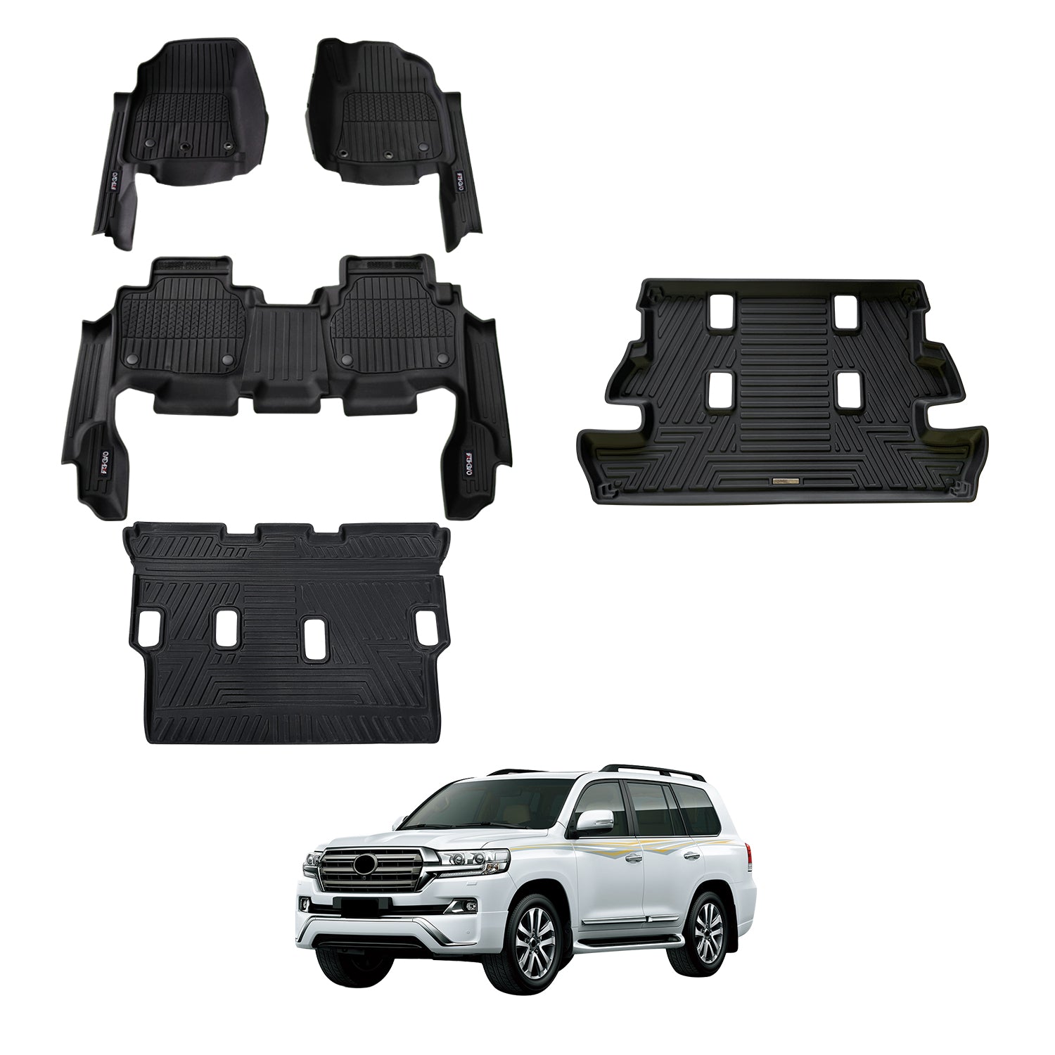 7D Injection Floor Mats for Toyota Land Cruiser 200 Series 2012-2021