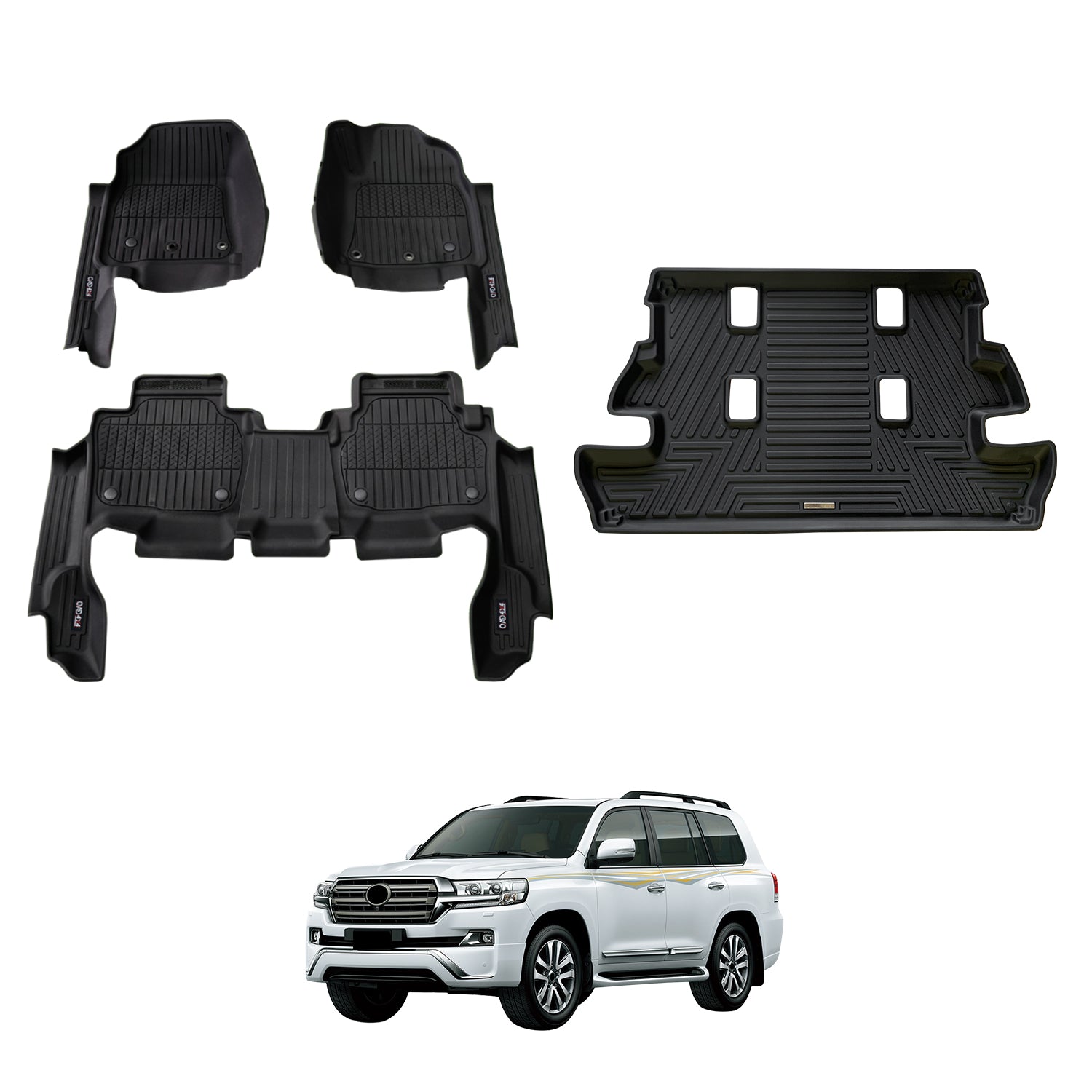 7D Injection Floor Mats for Toyota Land Cruiser 200 Series 2012-2021