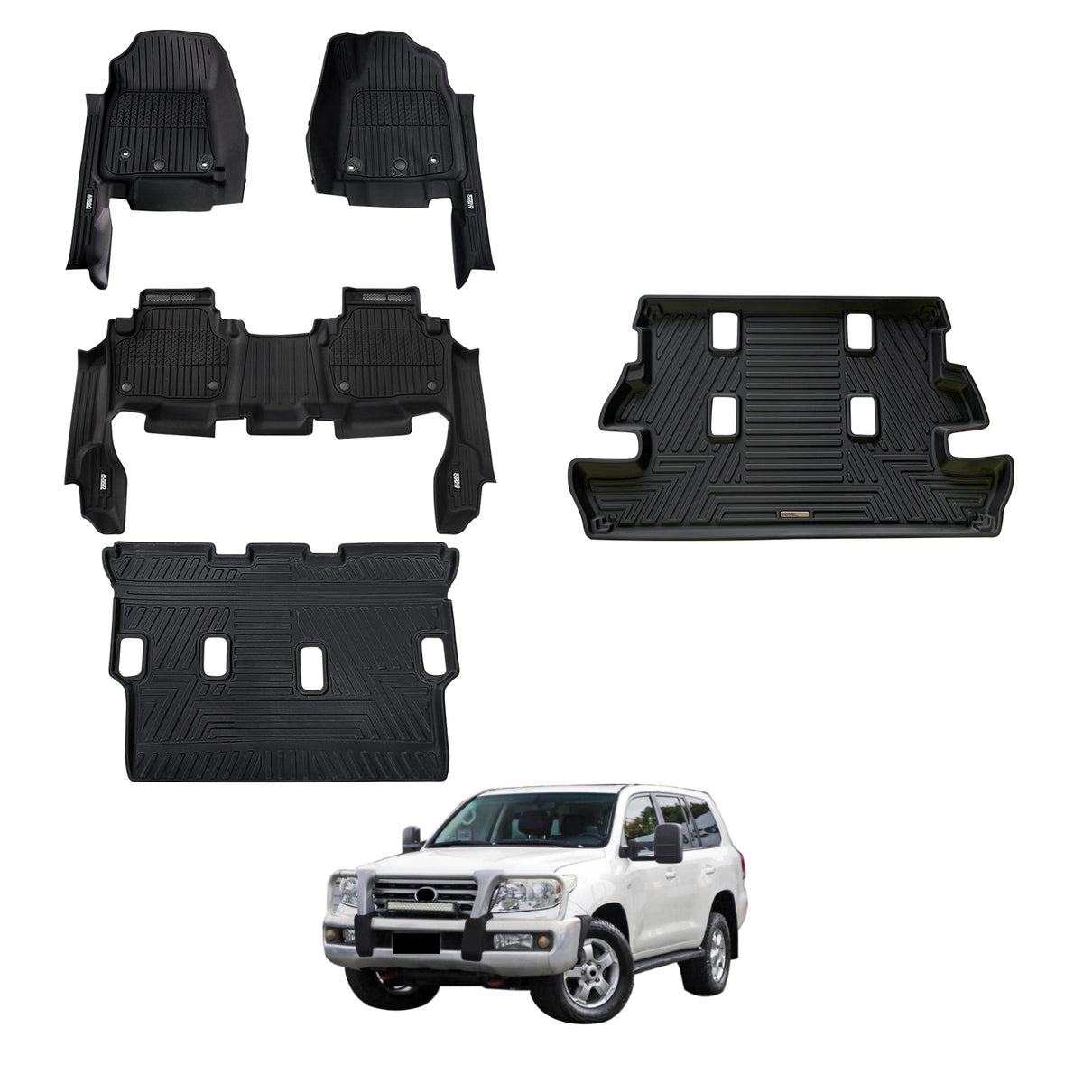 7D Injection Floor Mats for Toyota LandCruiser 200 Series 2007-2012