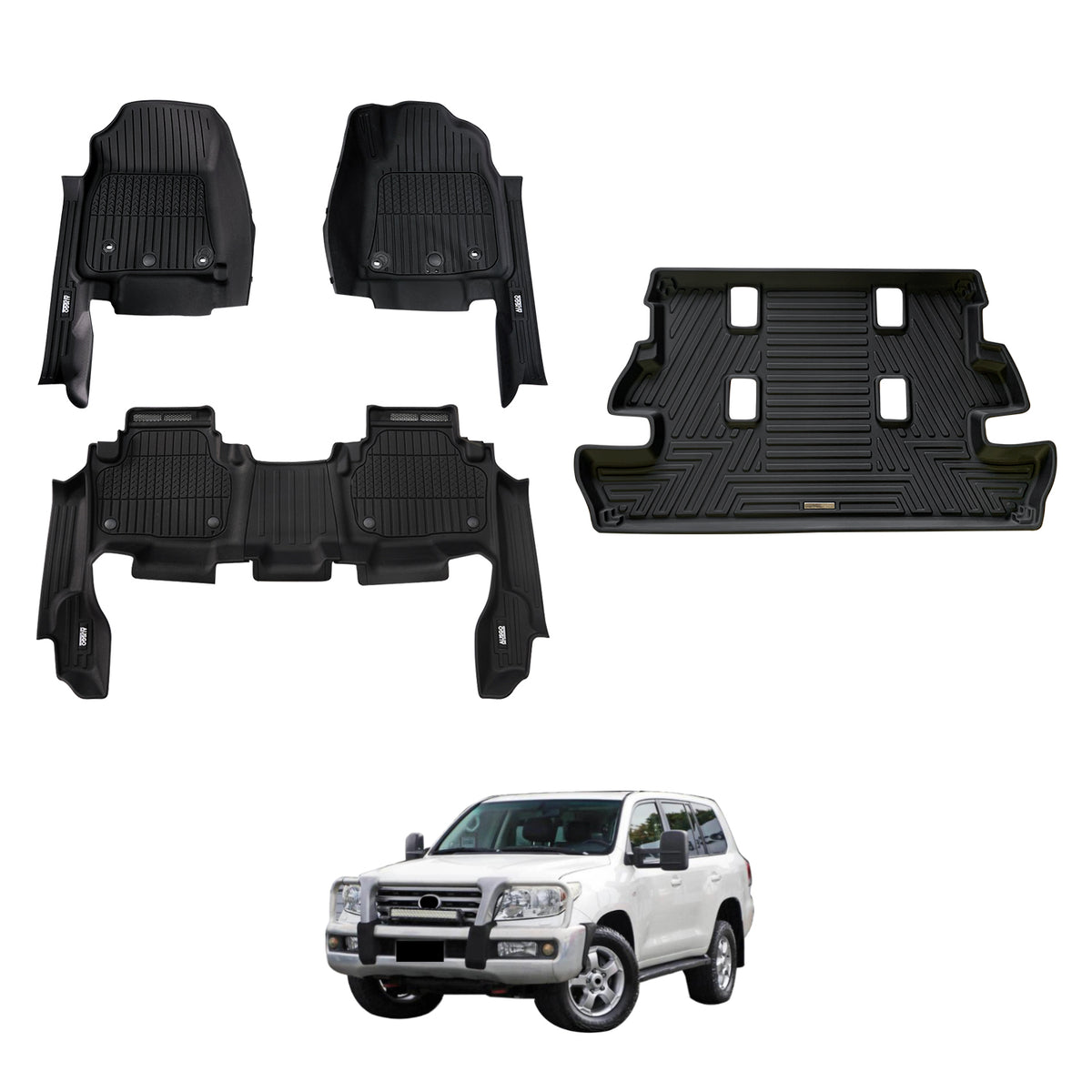 7D Injection Floor Mats for Toyota LandCruiser 200 Series 2007-2012