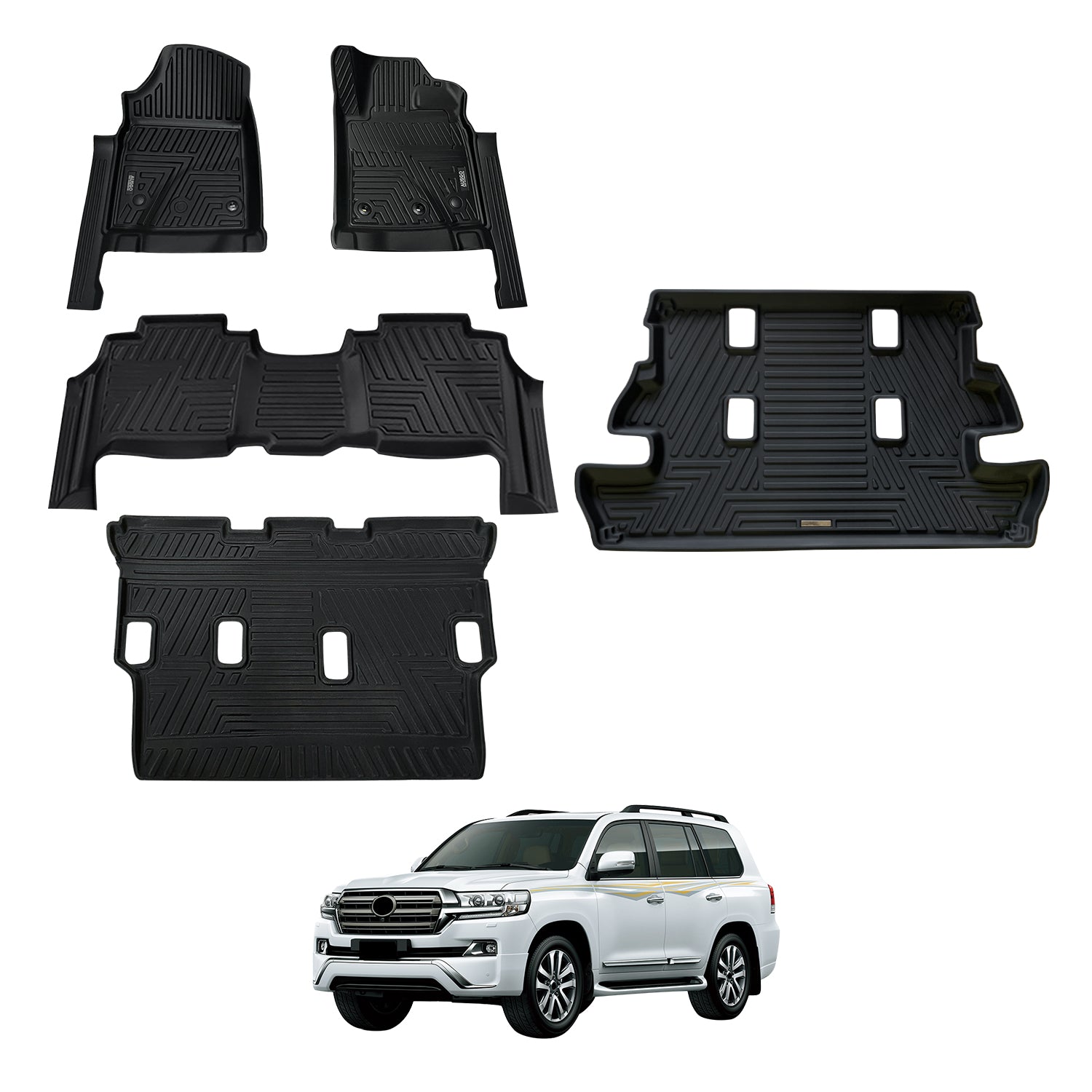 5D Moulded Car Floor Mats for Toyota Land Cruiser 200 Series 2012-2021