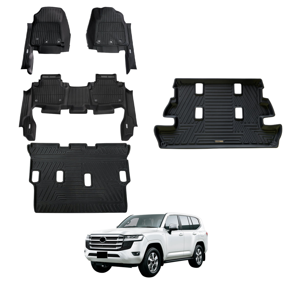 7D Injection Floor Mats for Toyota LandCruiser 200 Series 2012-2021