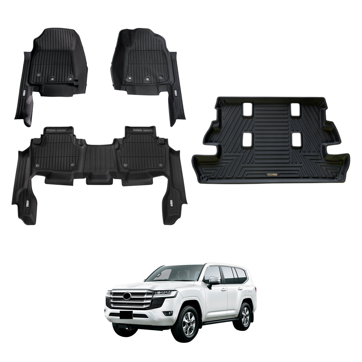 7D Injection Floor Mats for Toyota LandCruiser 200 Series 2012-2021