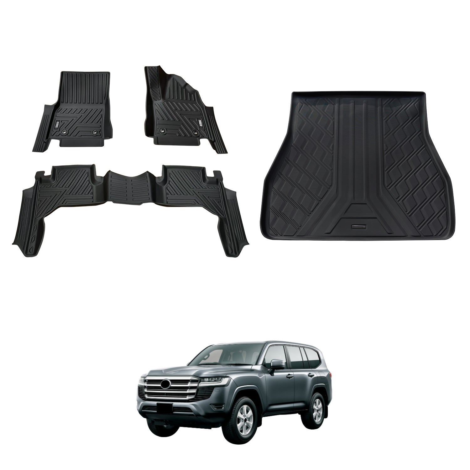 5D Car Floor Mats for Toyota Land Cruiser 300 Series 2021-Onwards