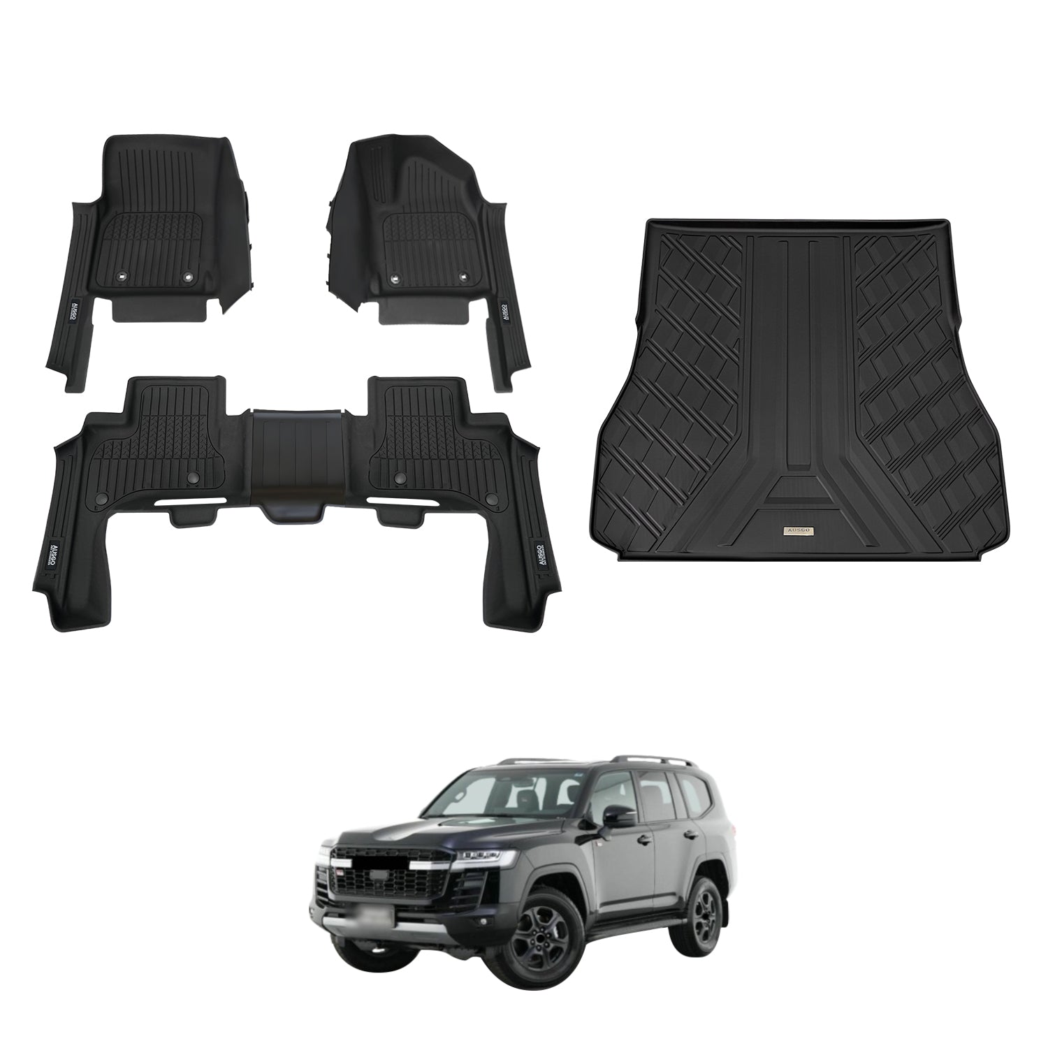 7D Injection Floor Mats for Toyota Land Cruiser 300 Series 2021-Onwards