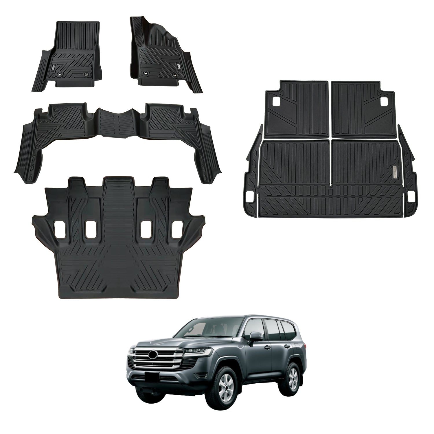 5D Car Floor Mats for Toyota Land Cruiser 300 Series 2021-Onwards