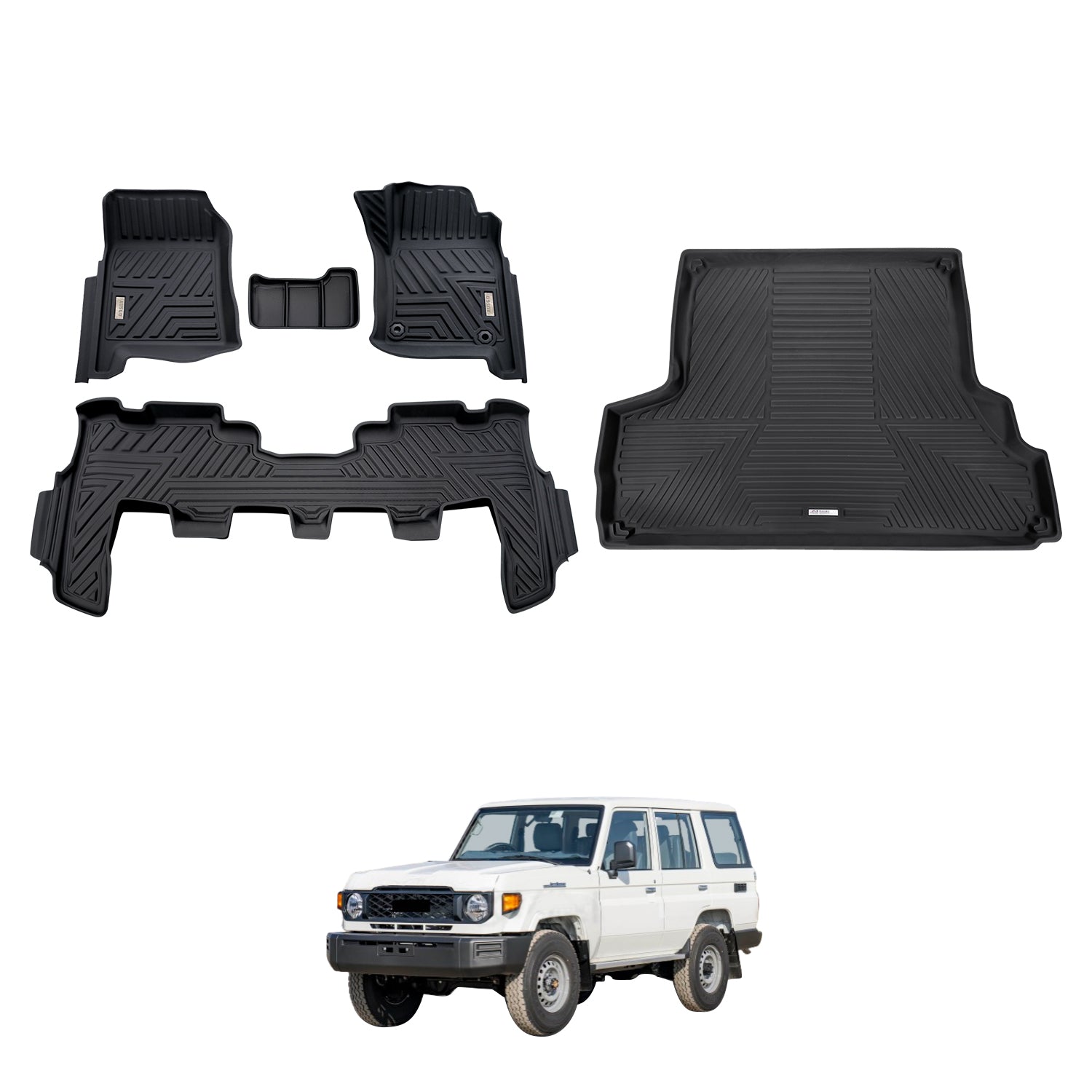 5D Car Floor Mats for Toyota Land Cruiser 76 Series 2023-Onwards