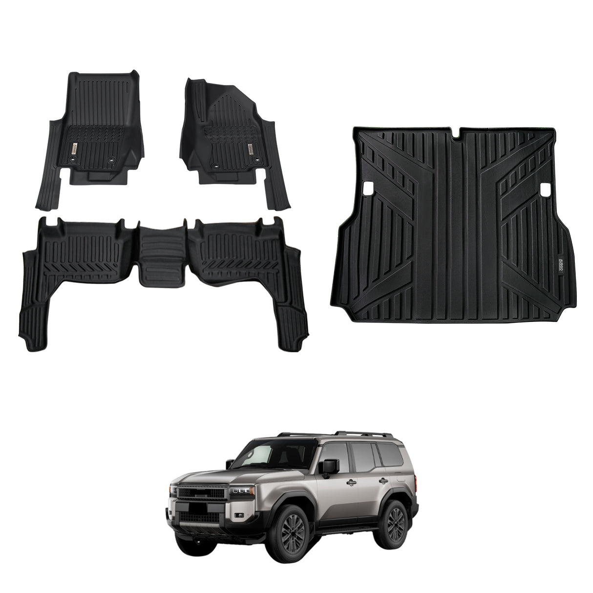 7D Car Floor Mats for Toyota LandCruiser Prado 250 Series 2024-Onwards
