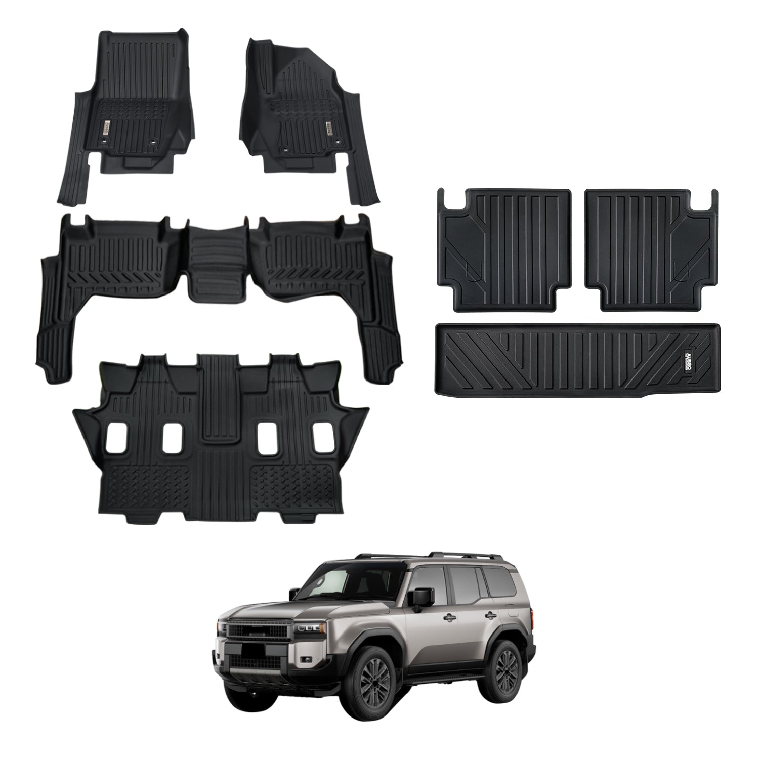 7D Car Floor Mats for Toyota Land Cruiser Prado 250 Series 2024-Onwards