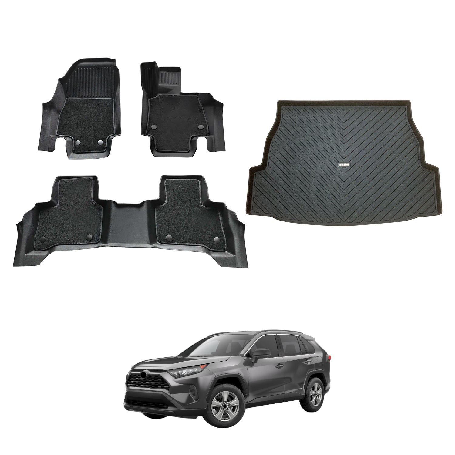 Double-Layer Car Floor Mats for Toyota RAV4 2019-Onwards
