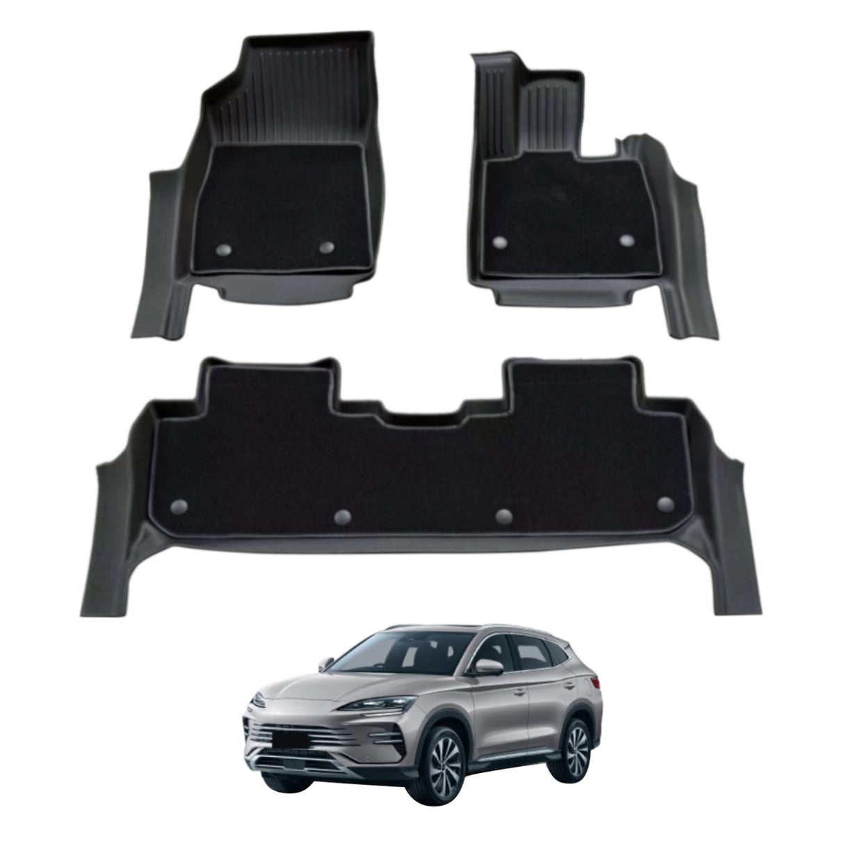 Double-Layer Car Floor Mats for BYD SEALION 6 2024-Onwards
