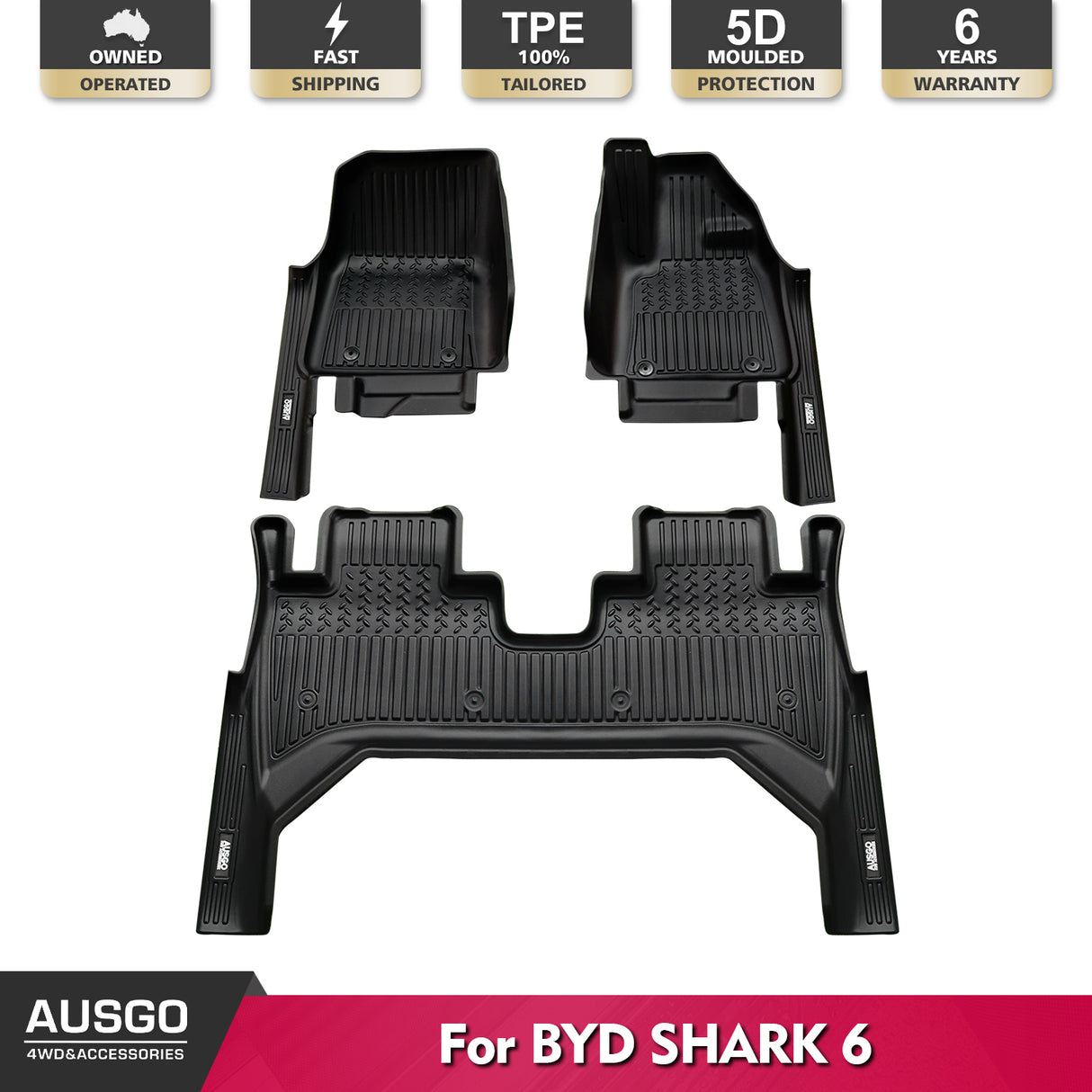 PRE-ORDER 5D Car Floor Mats for BYD Shark 6 2025-Onwards