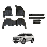 Floor Mats + Black Door Sill Protector for ISUZU MUX MU-X 2021-Onwards