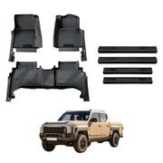 PRE-ORDER 7D Floor Mats + Black Door Sill Protector for KIA Tasman 2025-Onwards
