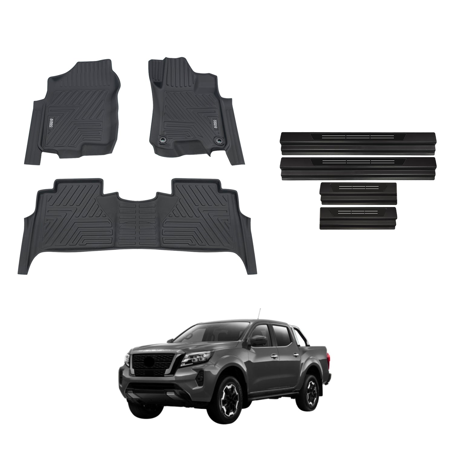 4-Piece White Carbon Fiber Door Sill Scuff Plate Protector – Fits Dodge Ram 1500 Truck (Universal)