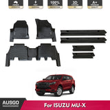 Floor Mats + Black Door Sill Protector for ISUZU MUX MU-X 2021-Onwards