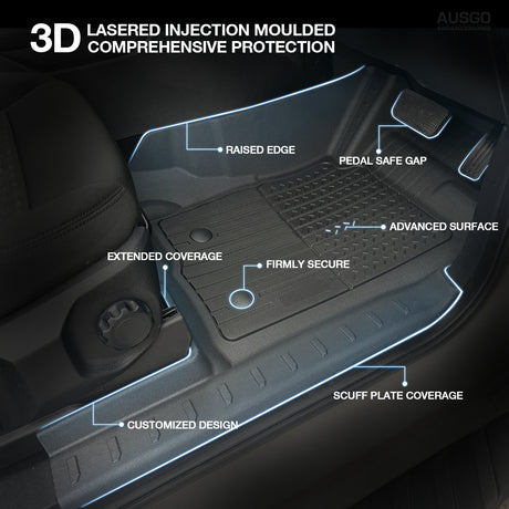 7D Injection Floor Mats for Ford Everest Next-Gen 2022-Onwards