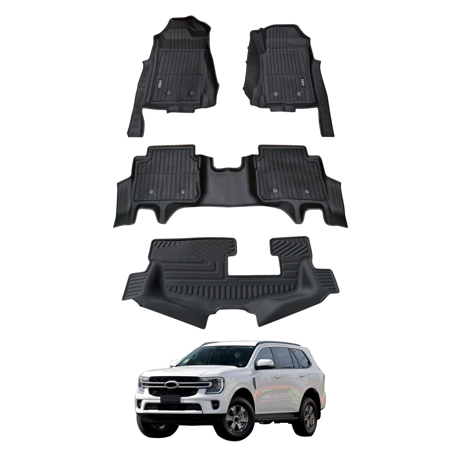 7D Injection Floor Mats for Ford Everest Next-Gen 2022-Onwards