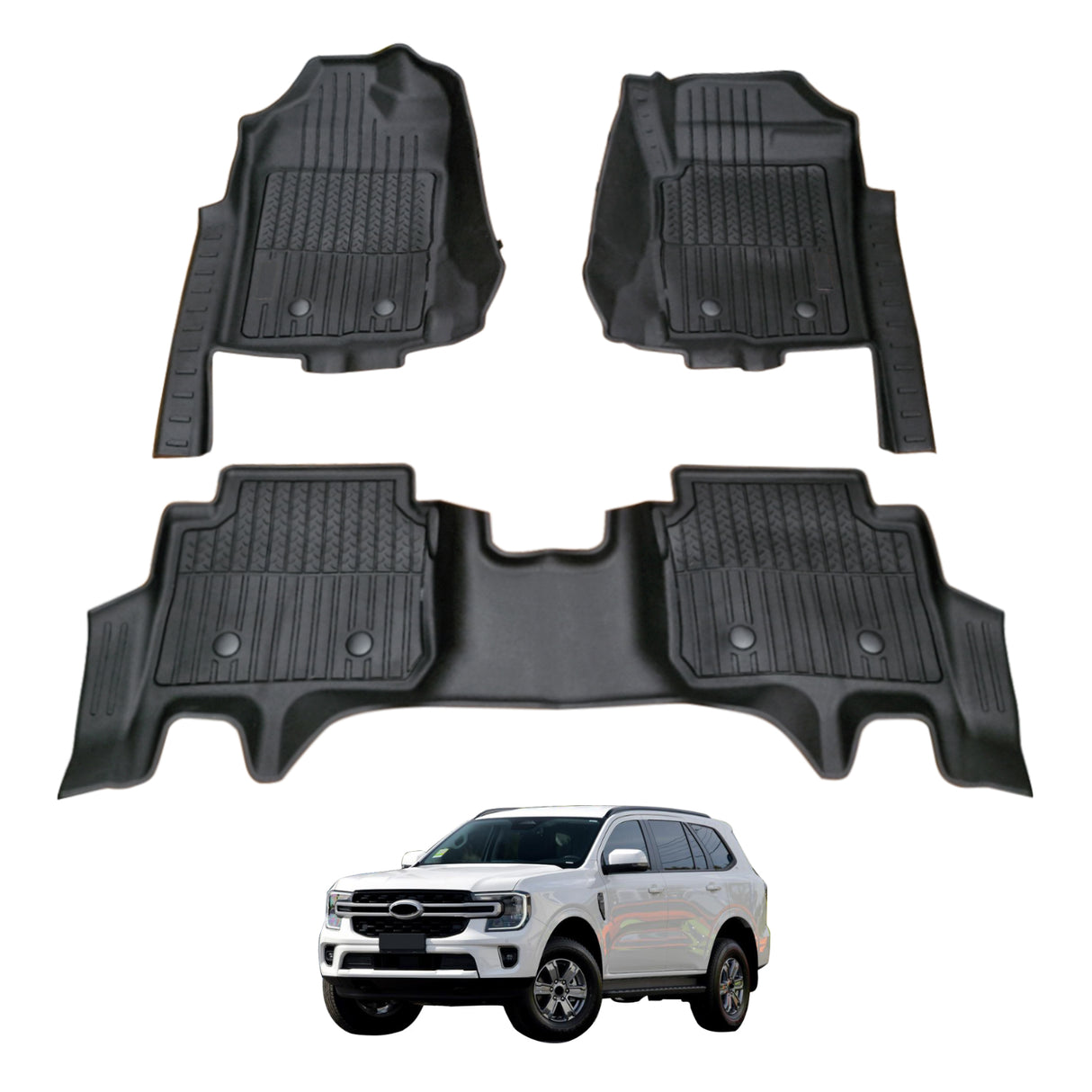 7D Injection Floor Mats for Ford Everest Next-Gen 2022-Onwards