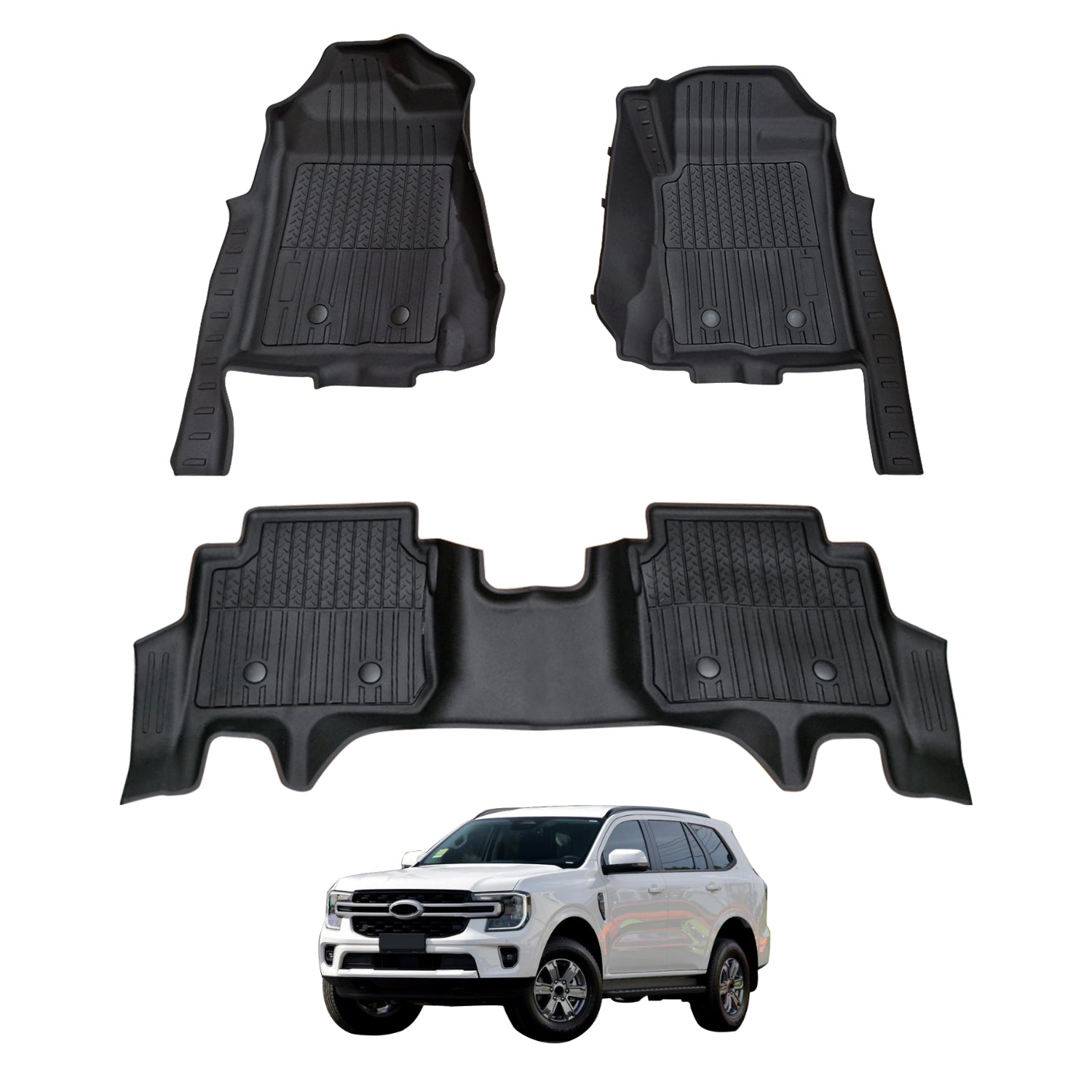 7D Injection Floor Mats for Ford Everest Next-Gen 2022-Onwards