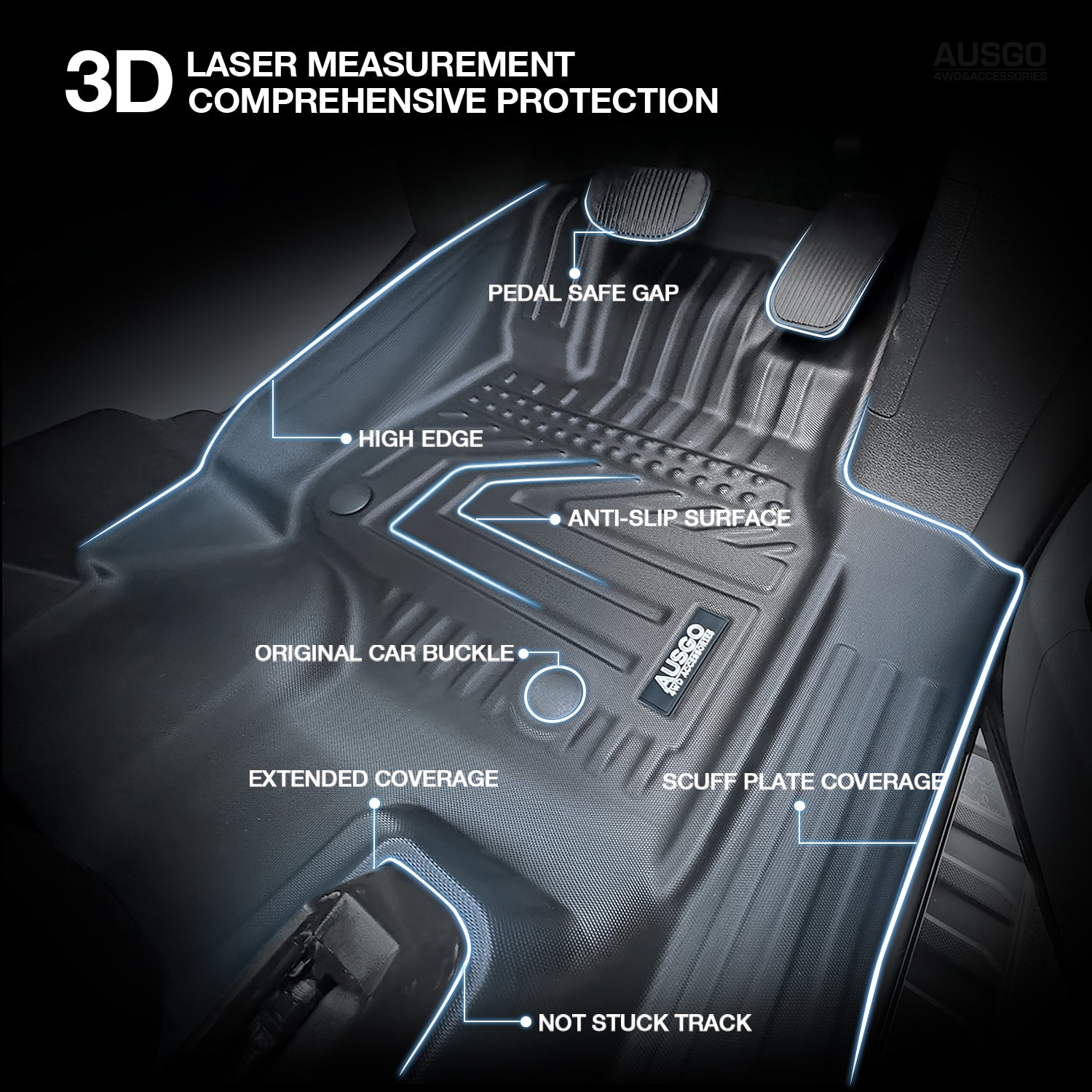 5D Car Floor Mats for Ford F-150 F150 2023-Onwards