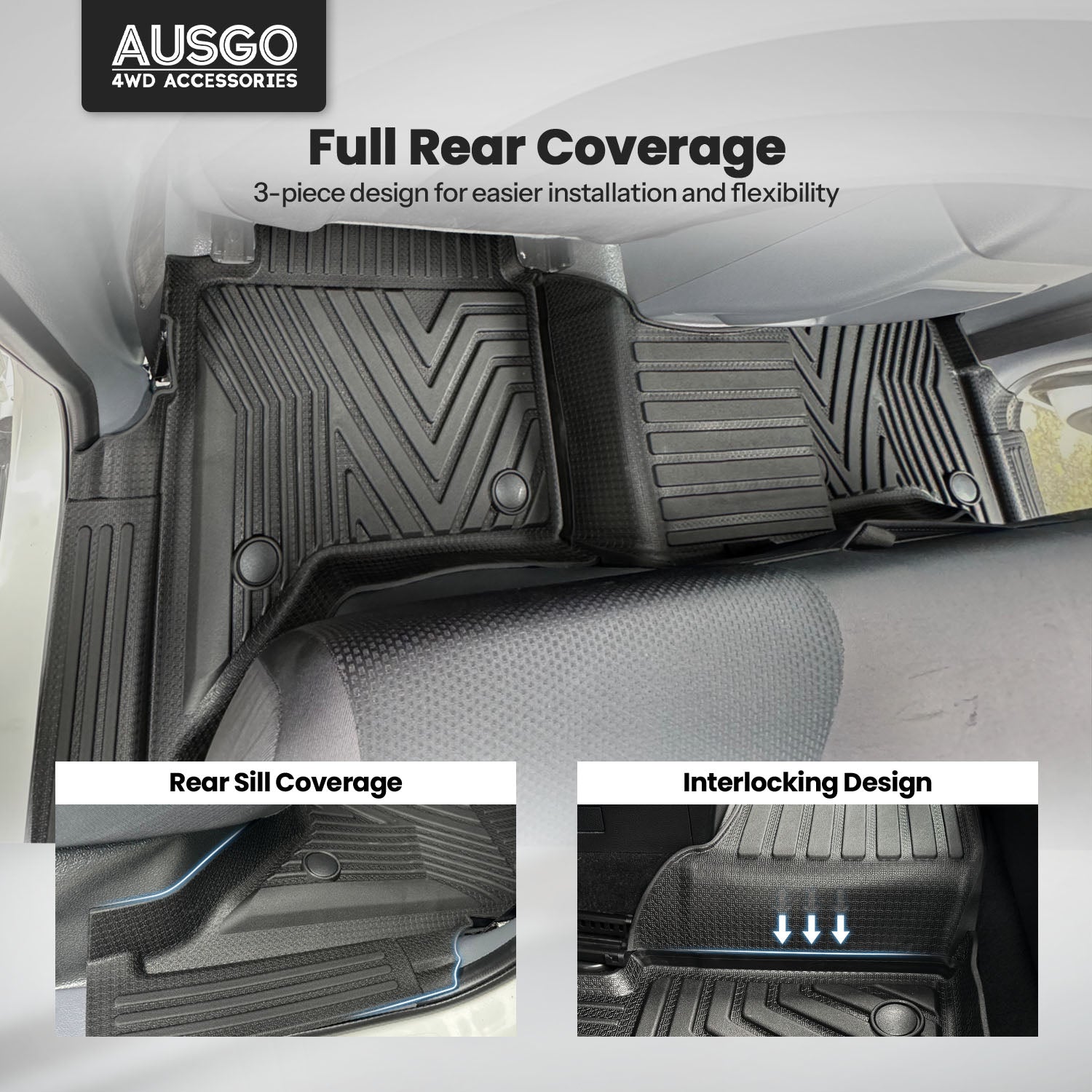 5D Injection Floor Mats for Ford Ranger Single / Extra Cab 2011-2022