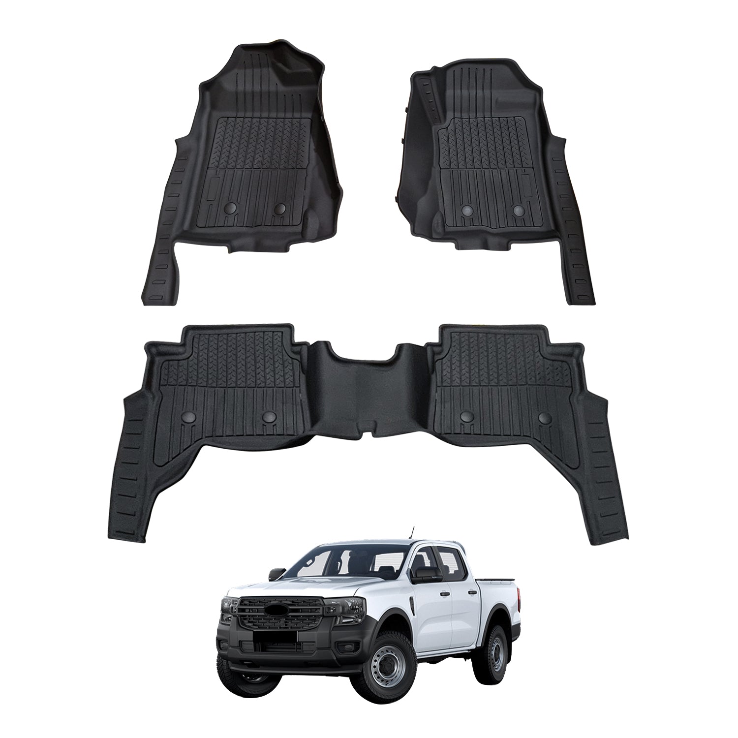 7D Injection Floor Mats for Ford Ranger Next-Gen 2022-Onwards