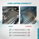 Double-Layer Car Floor Mats + Door Sill Protector for Ford Ranger Dual Cab Next-Gen 2022-Onwards