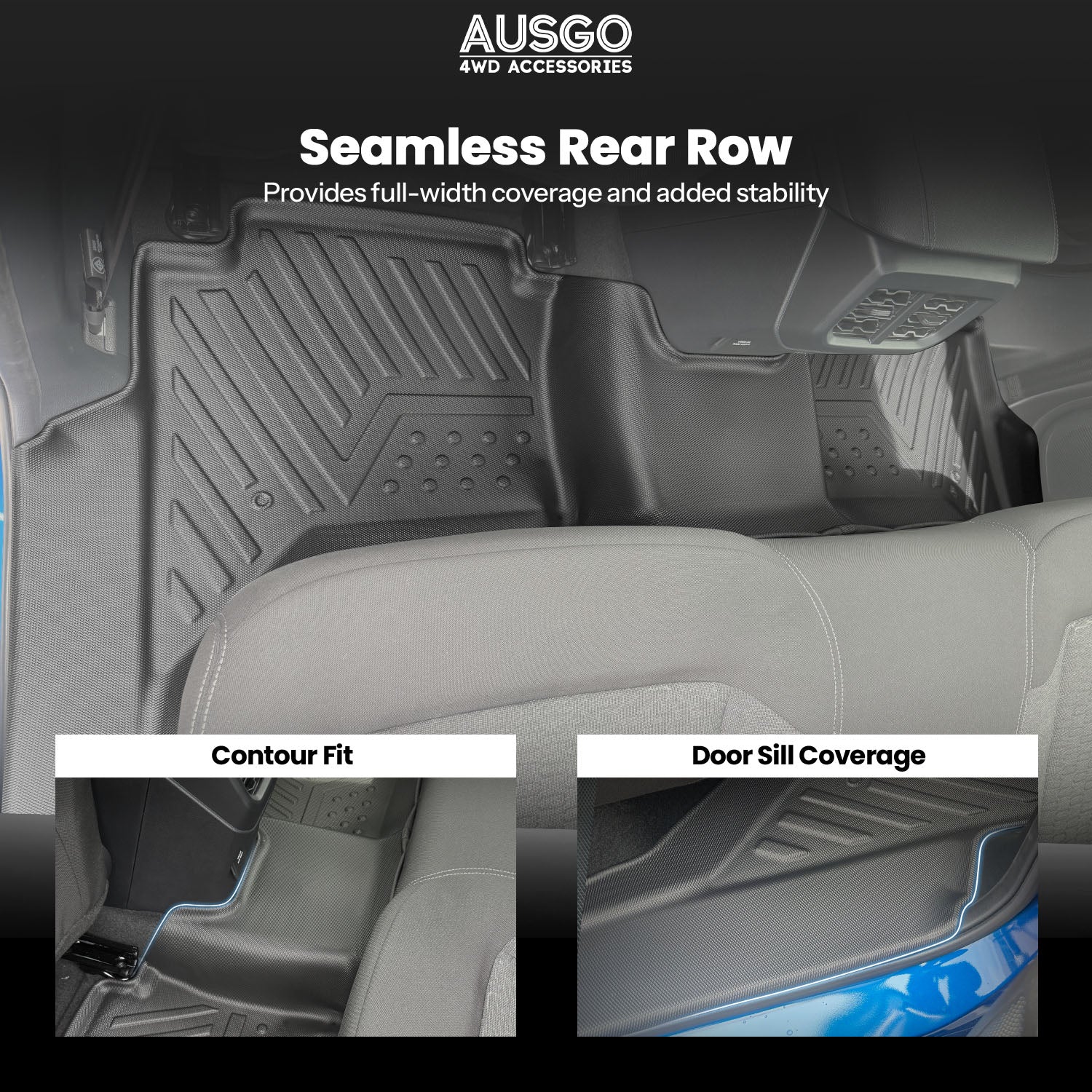 5D Car Floor Mats for Ford Ranger Dual Cab 2022-Onwards