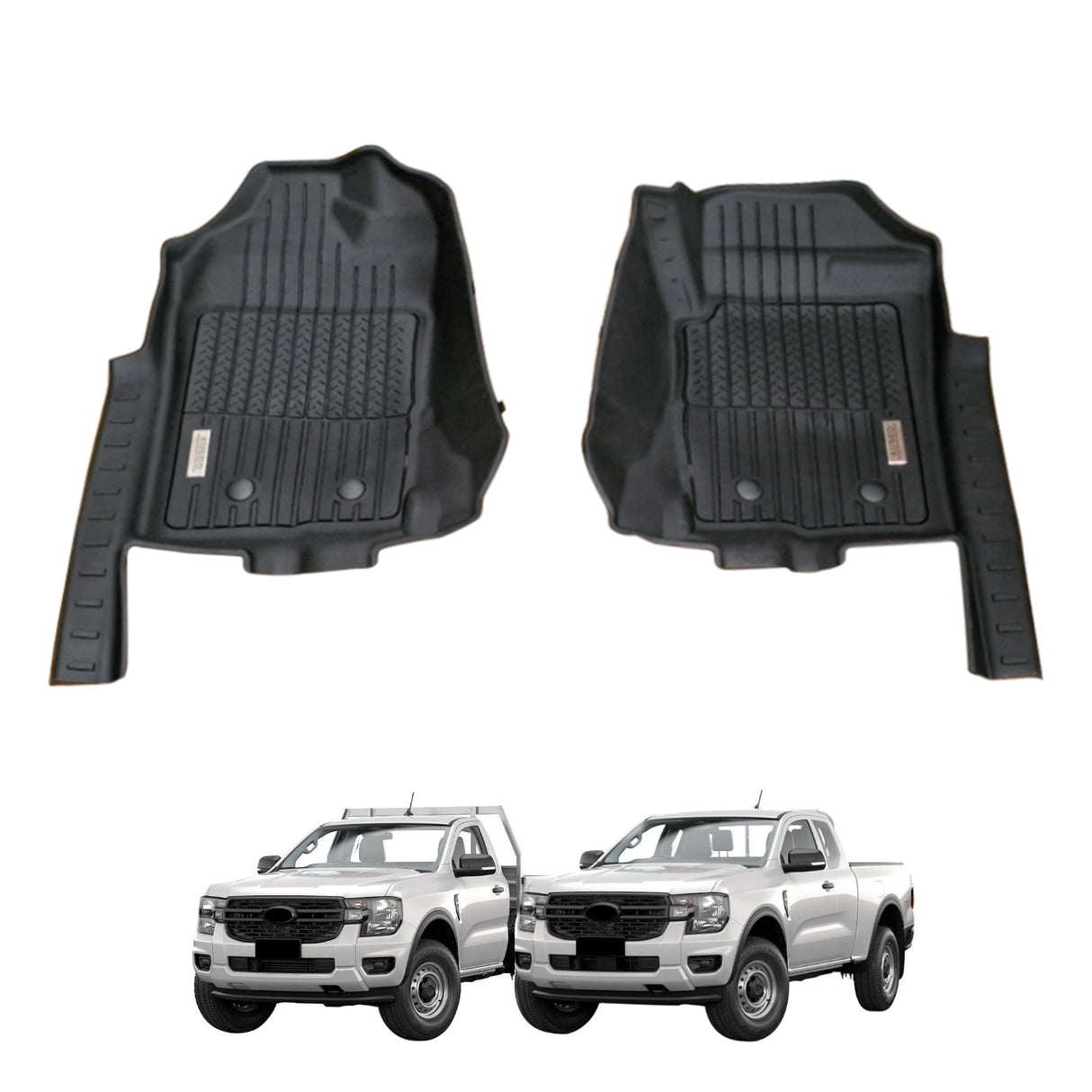 5D Injection Floor Mats for Ford Ranger Single / Extra Cab Next-Gen 2022-Onwards