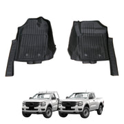 7D Injection Floor Mats for Ford Ranger Single / Extra Cab Next-Gen 2022-Onwards