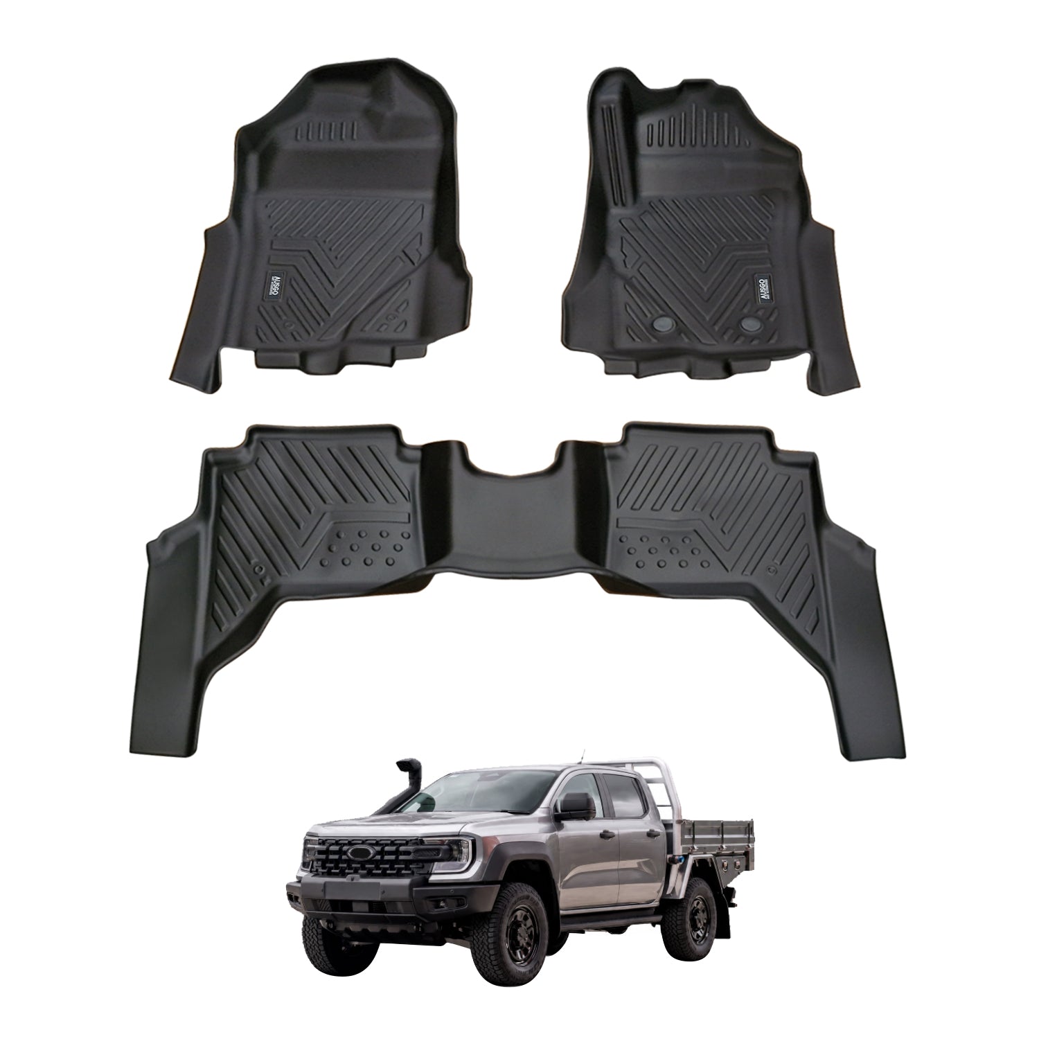 5D Car Floor Mats for Ford Ranger Super Duty Dual Cab 2026-Onwards