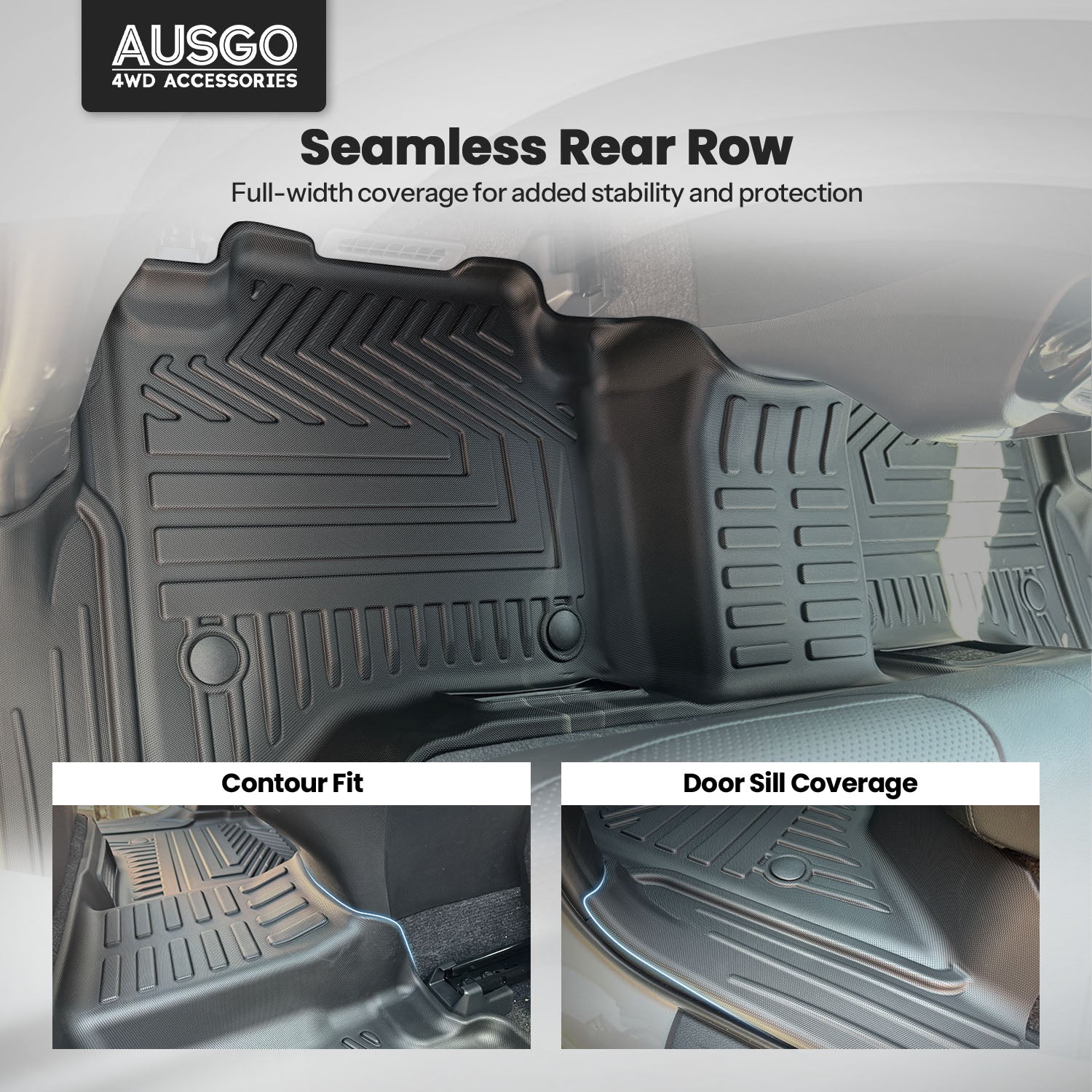 5D Car Floor Mats for Toyota Hilux Dual Cab 48V Hybrid 2024-Onwards
